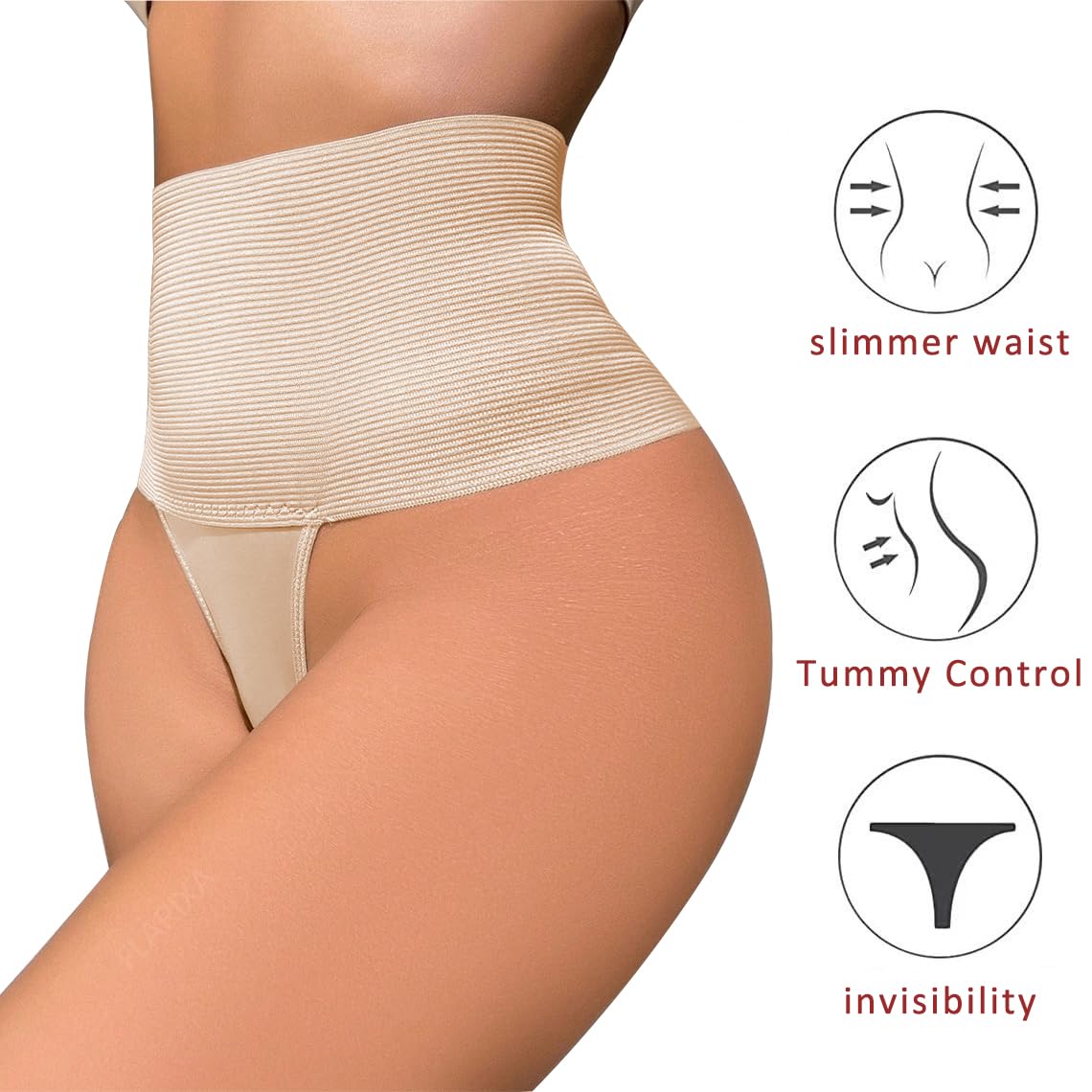 Tummy Control Thong Shapewear for Women High Waisted Shaping Underwear Body seamless Shaper Panties Girdle
