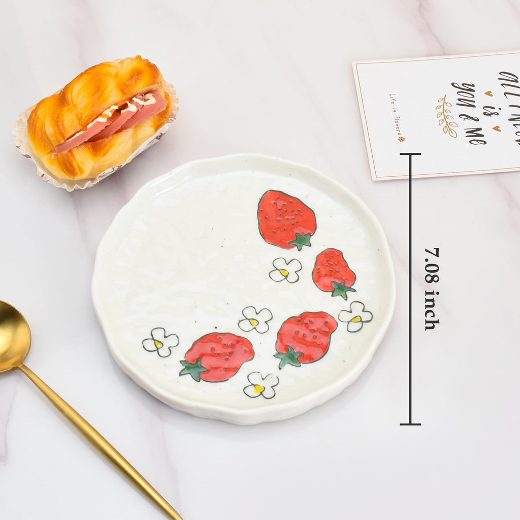 Ceramic Dinner Plate, Cute Creative Plates Design, Printed Dinnerware