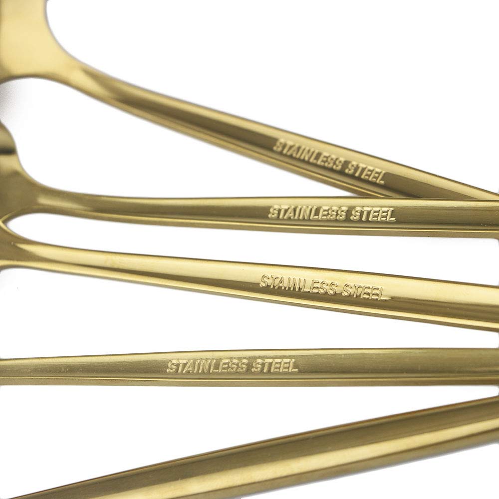 Stainless Steel Knife Fork Spoon Teaspoon Silverware Set, 24-Piece Flatware Set,