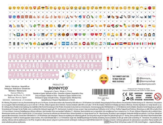 Light Box â€?400 Letters & Emojis, LED Sign for Home & Office Decor, Gifts for Women & Girls