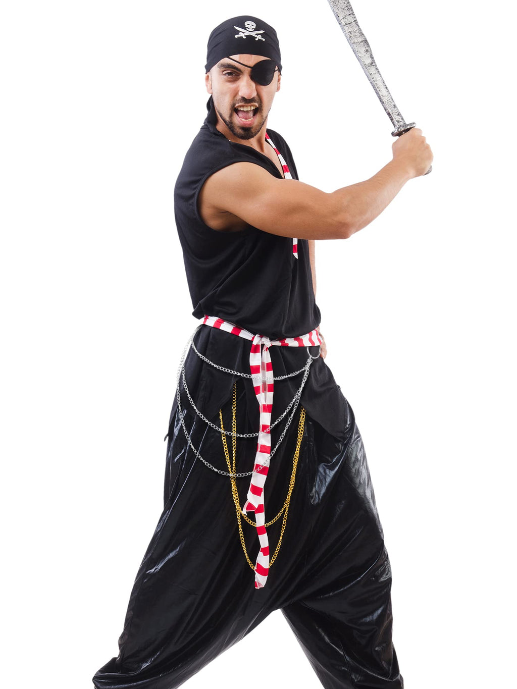 Multi-Layer Chain Belt â€?5-Piece Hip Hop Metal Wallet Chains for Jeans & Pants