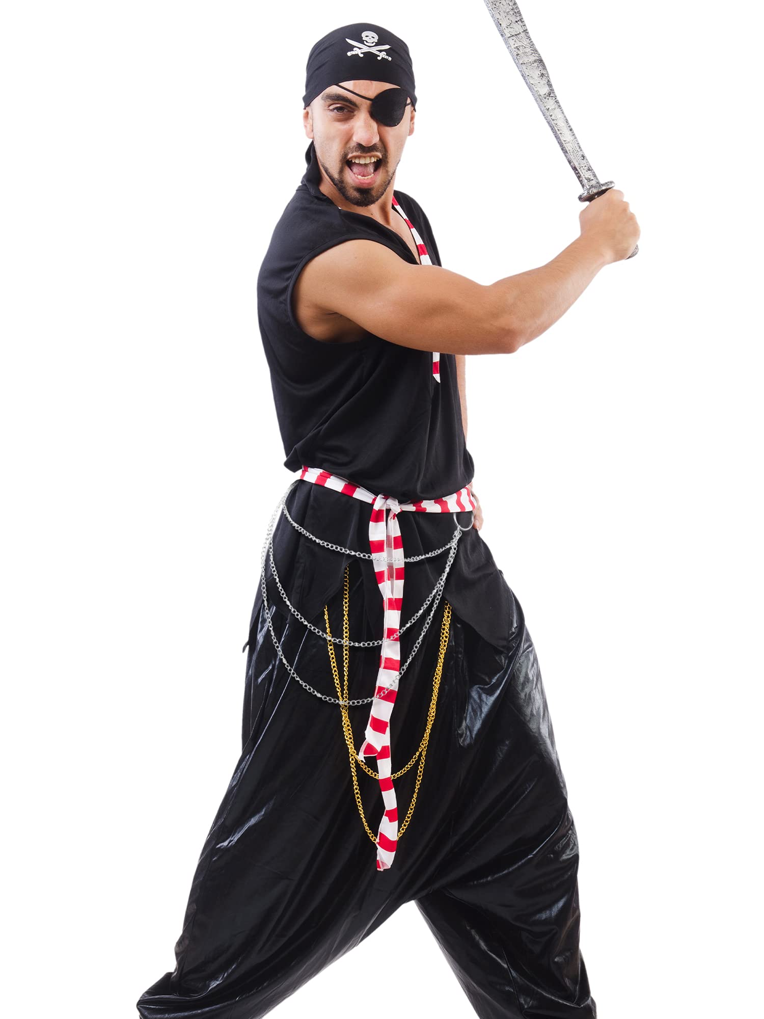 Multi-Layer Chain Belt â€?5-Piece Hip Hop Metal Wallet Chains for Jeans & Pants