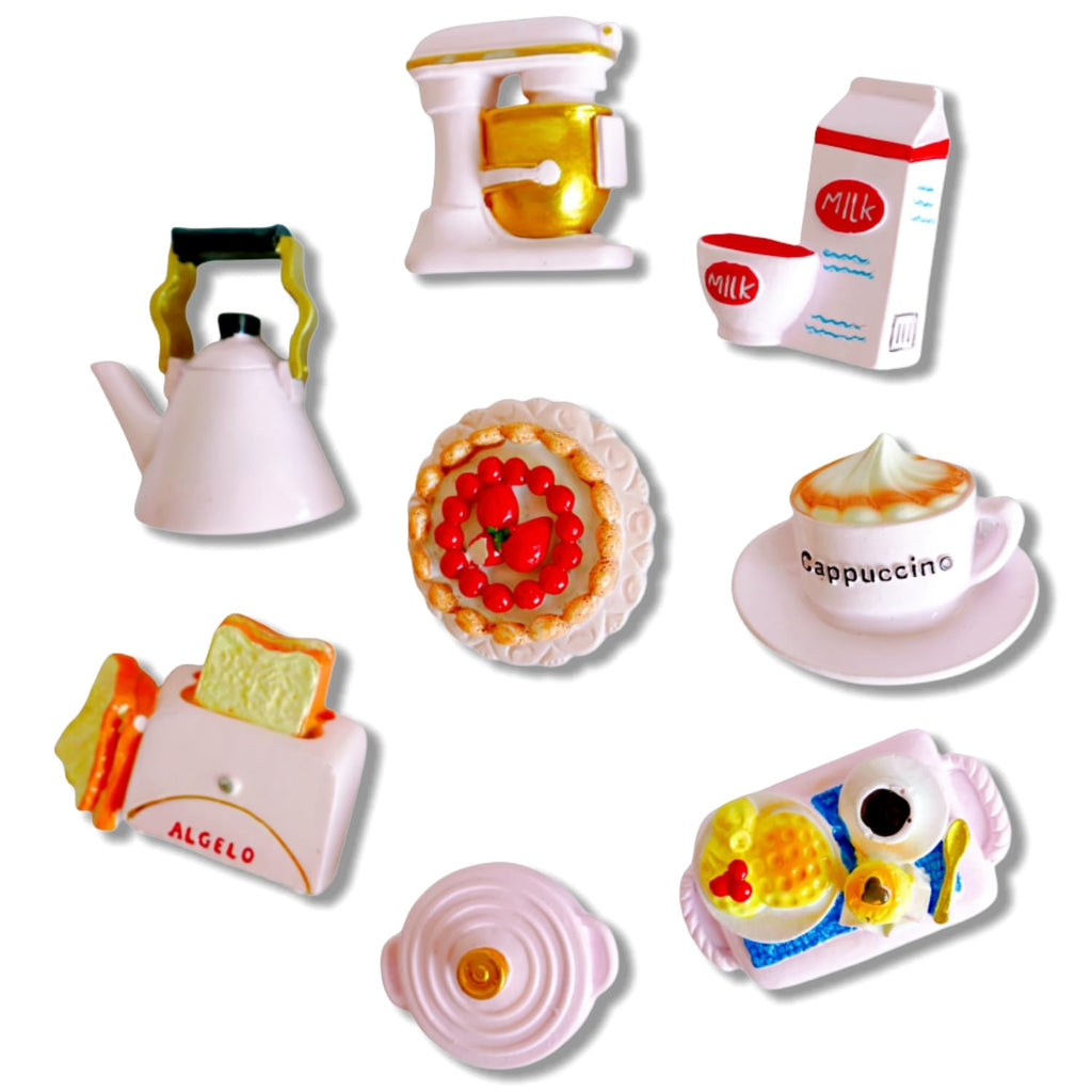 Cute Pink Aesthetics Kitchen Refrigerator Magnets â€?Strong Magnetic Hand-Painted Decor, Eco-Resin Magnets for Fridge