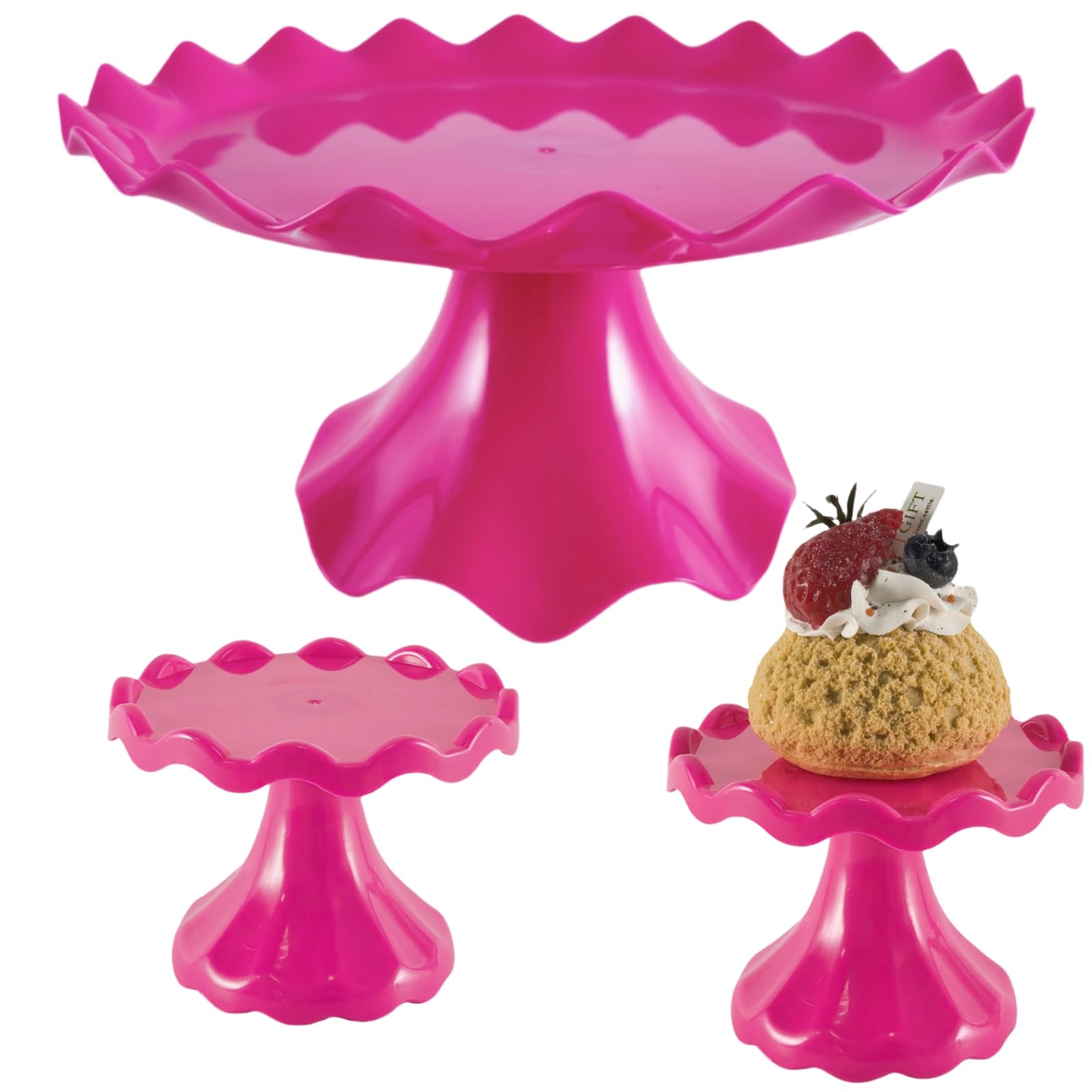 Cake Stand Set, Laced Cake Stand, Mini Cupdake Holder 3 Pcs