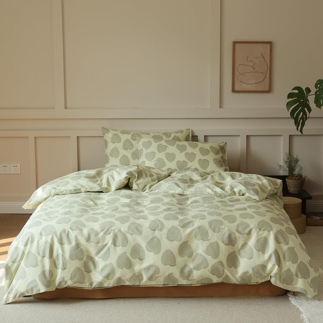 Cute Duvet Cover Sets 100% Cotton Bedding Comforter Cover Full 2 Pillowcases