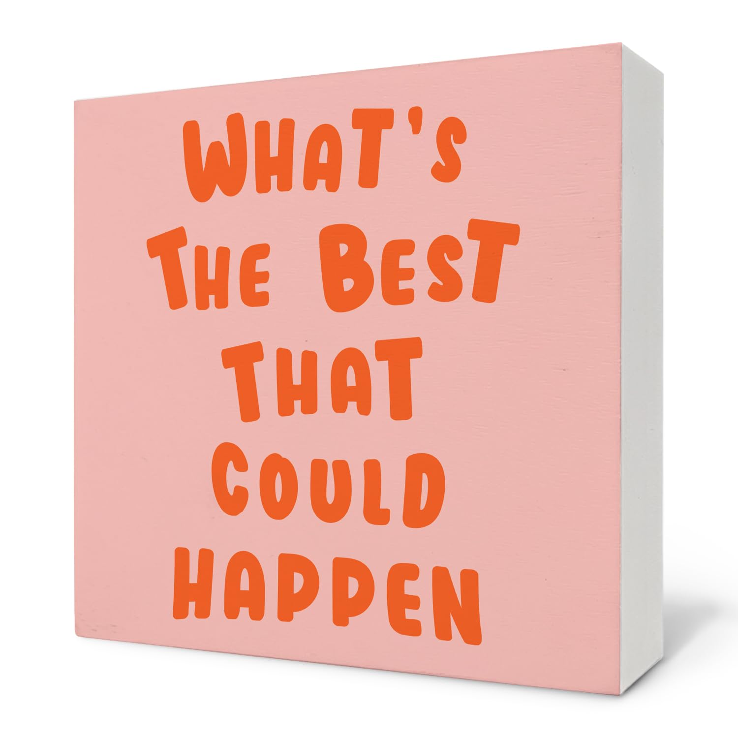 Funky 70s Preppy Wooden Sign, Affirmation Wooden Box Sign Decor, 5x5 Inch