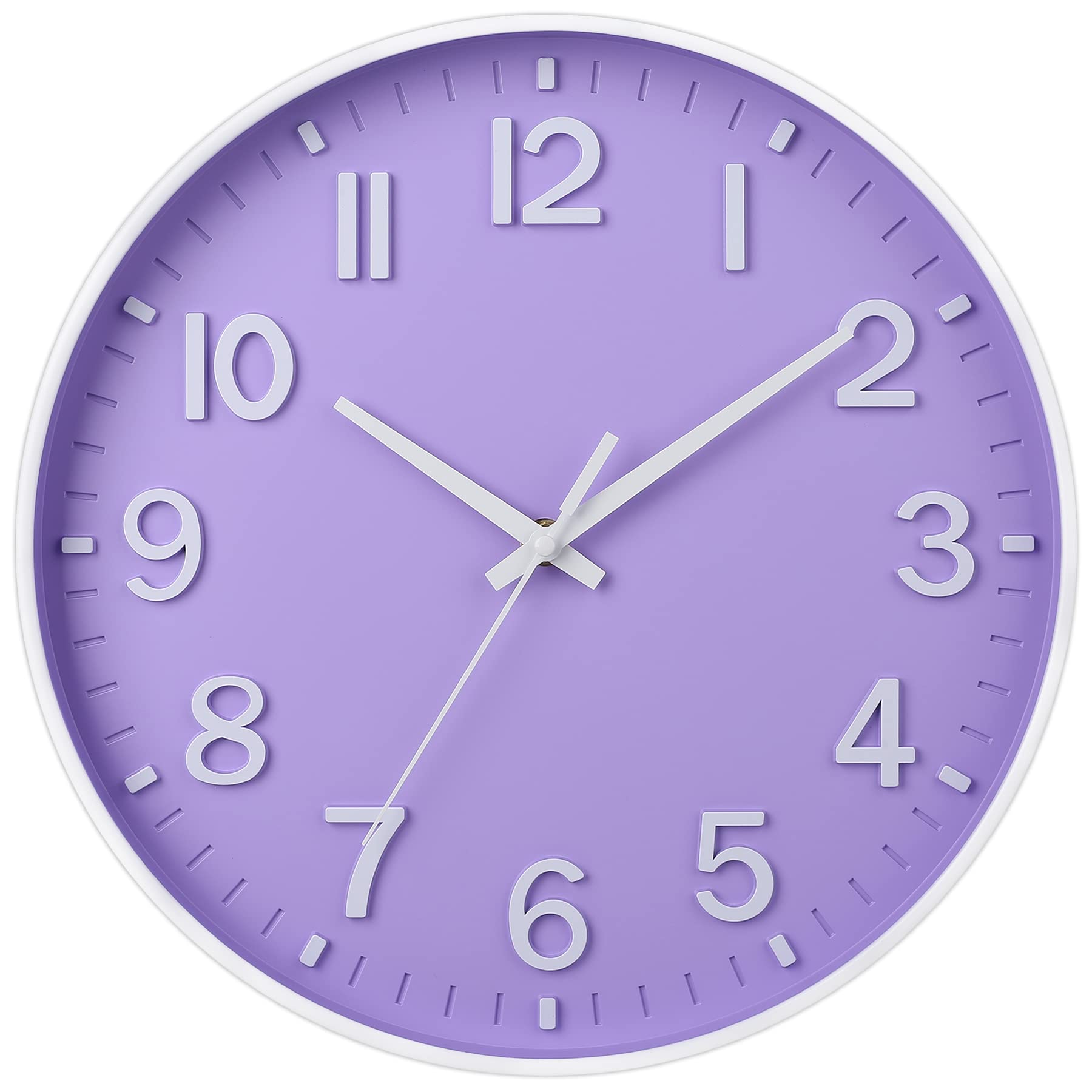 Wall Clocks Battery Operated - 12 inch Silent Non Ticking Modern