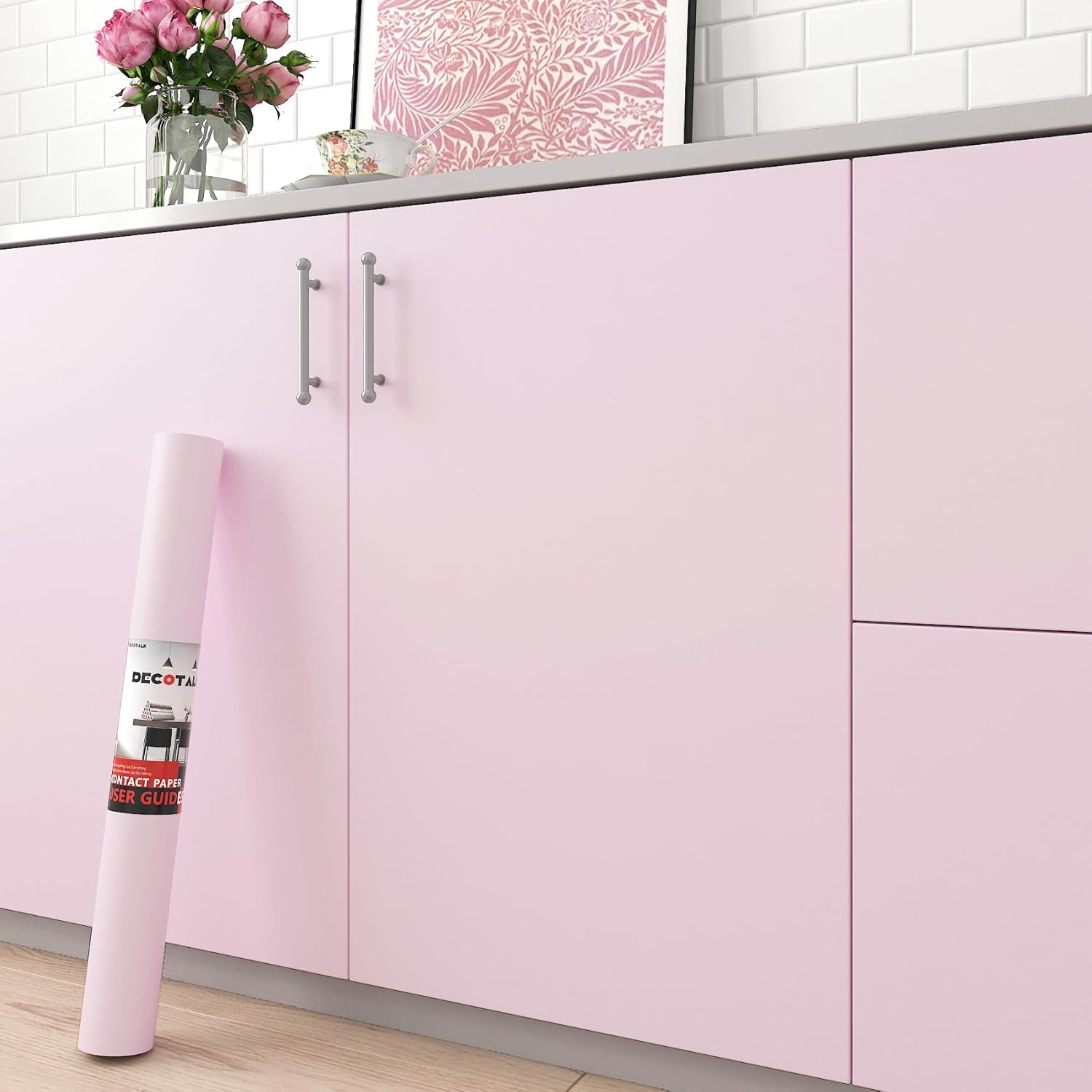 Pink Wallpaper - Pink Peel and Stick Wallpaper l Paper Vinyl Wrap