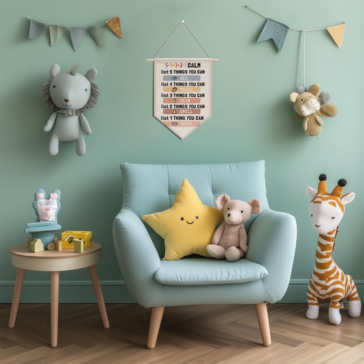 Preppy Positive Affirmations Wall Hanging Pennant Flag â€?Aesthetic Decor for Classroom, Bedroom, or Home