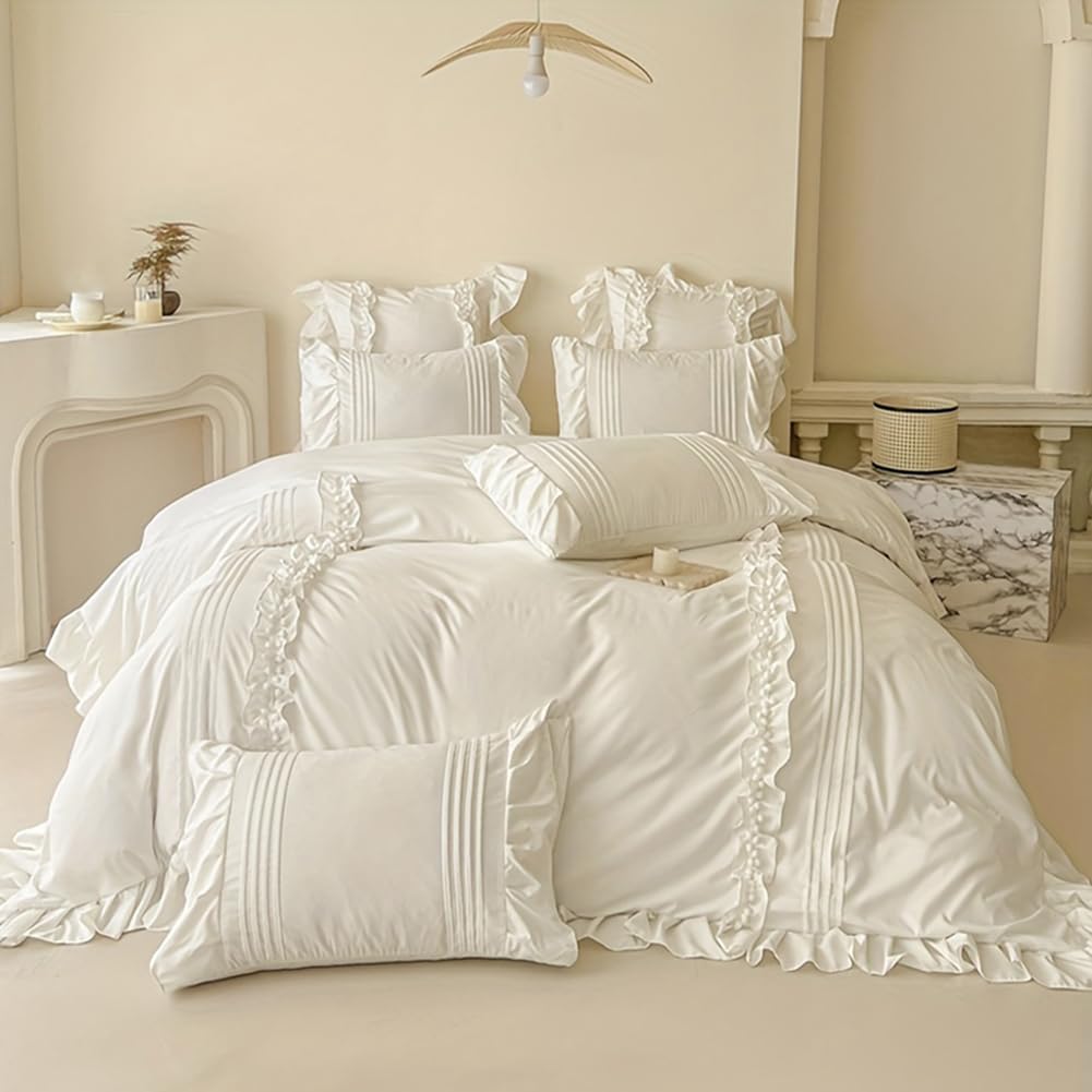 Duvet Cover Printed Bedding Set 3Pcs Girls Kawaii Pattern Comforter Cover with Zipper Closure Soft Breathable Microfiber