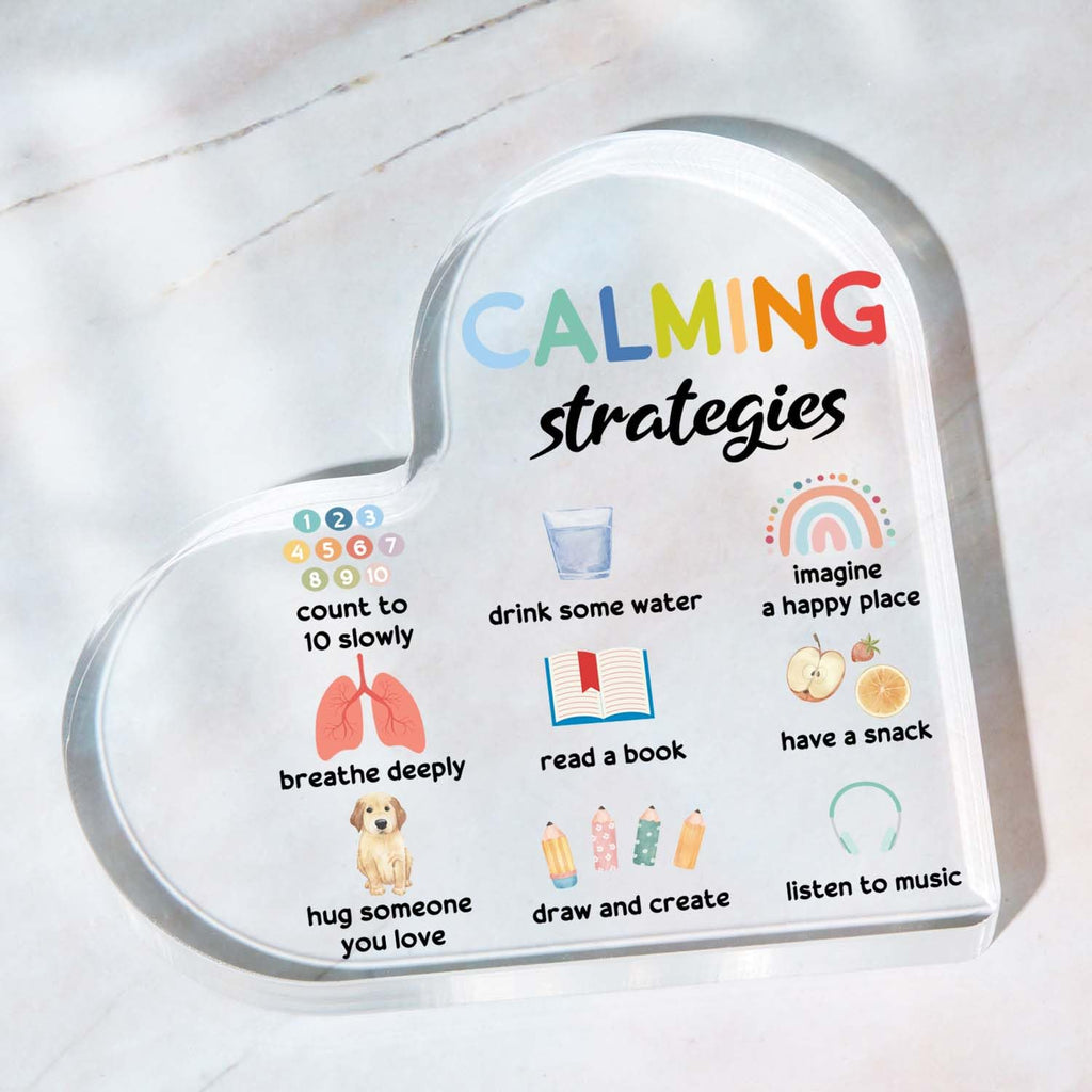 Note to Self Motivational Acrylic Heart Decor