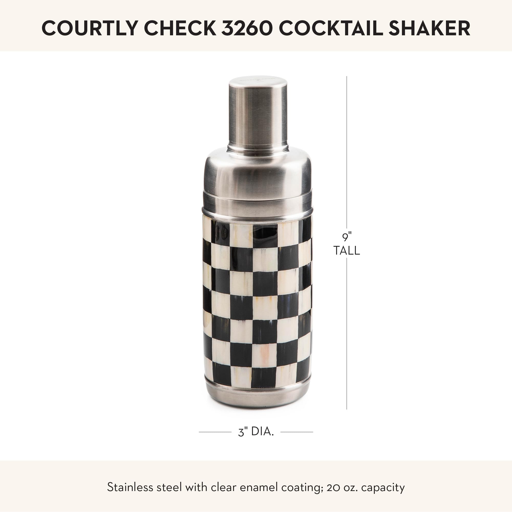 Cocktail Shaker, Stainless-Steel Shaker Cup with Lid, Bartender Equipment for Home, 20 Ounces