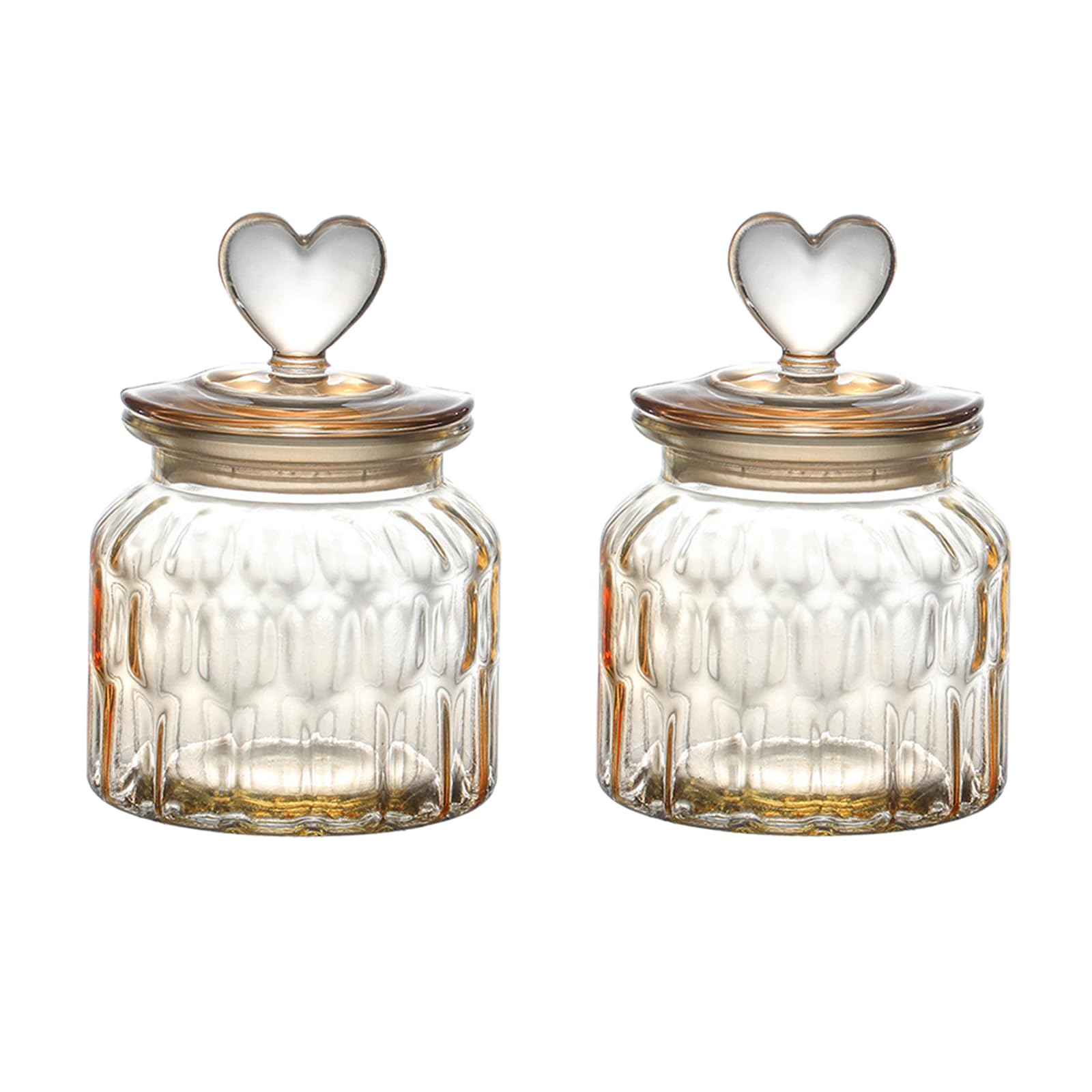 Glass Food Storage Containers with Lids - 23oz Transparent Glass Canister Set with Airtight Lids