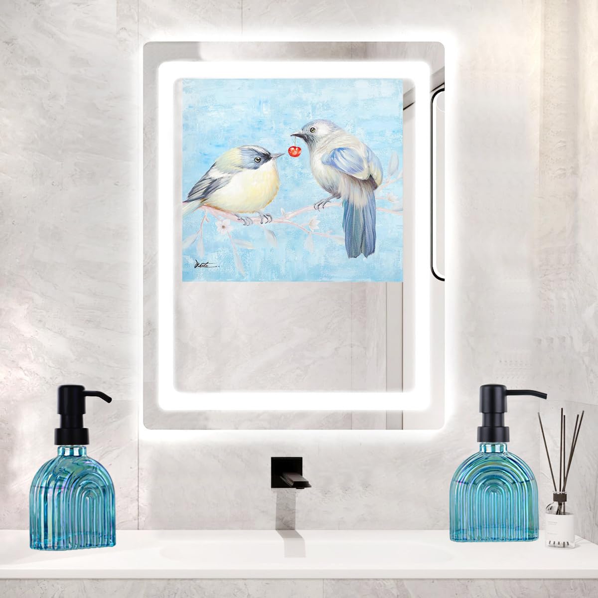 Glass Soap Dispenser Bathroom, 9 Oz Kitchen Soap Dispenser, Refillable Liquid Modern Soap Dispenser for Hand Soap, Lotion Dispensers Bottle