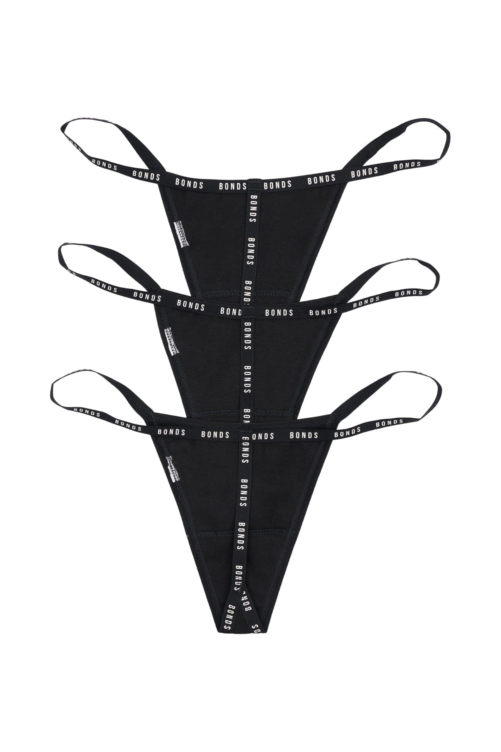 String Thong Underwear in Cotton-Rich Blend for Women, 3-Pack