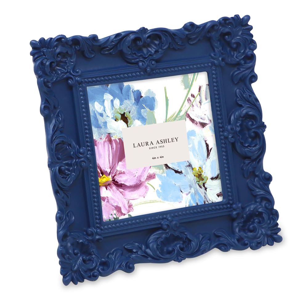 Resin Picture Frame â€?Handcrafted Floral Design with Easel for Tabletop and Wall Display