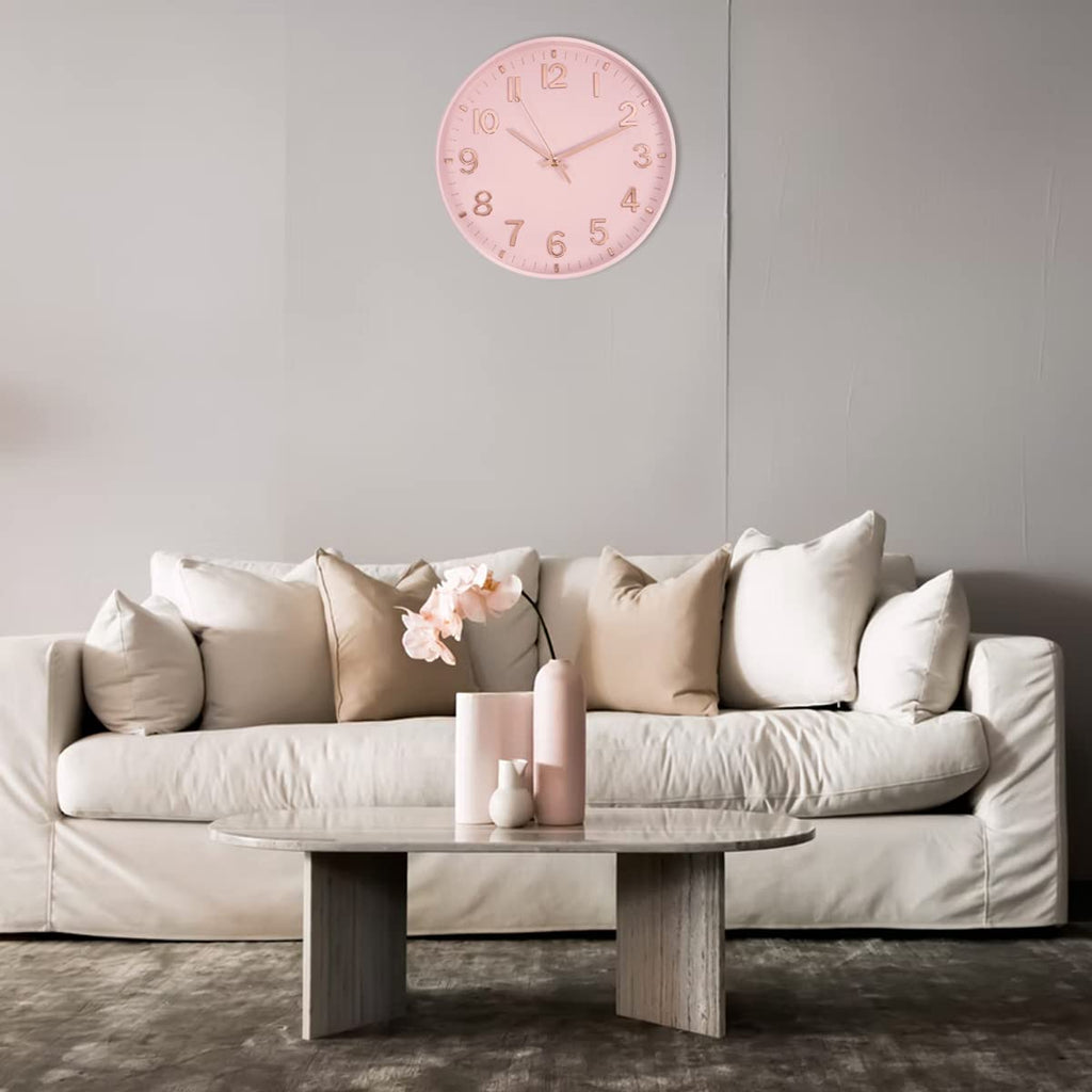 Wall Clocks Battery Operated - 12 inch Silent Non Ticking Modern