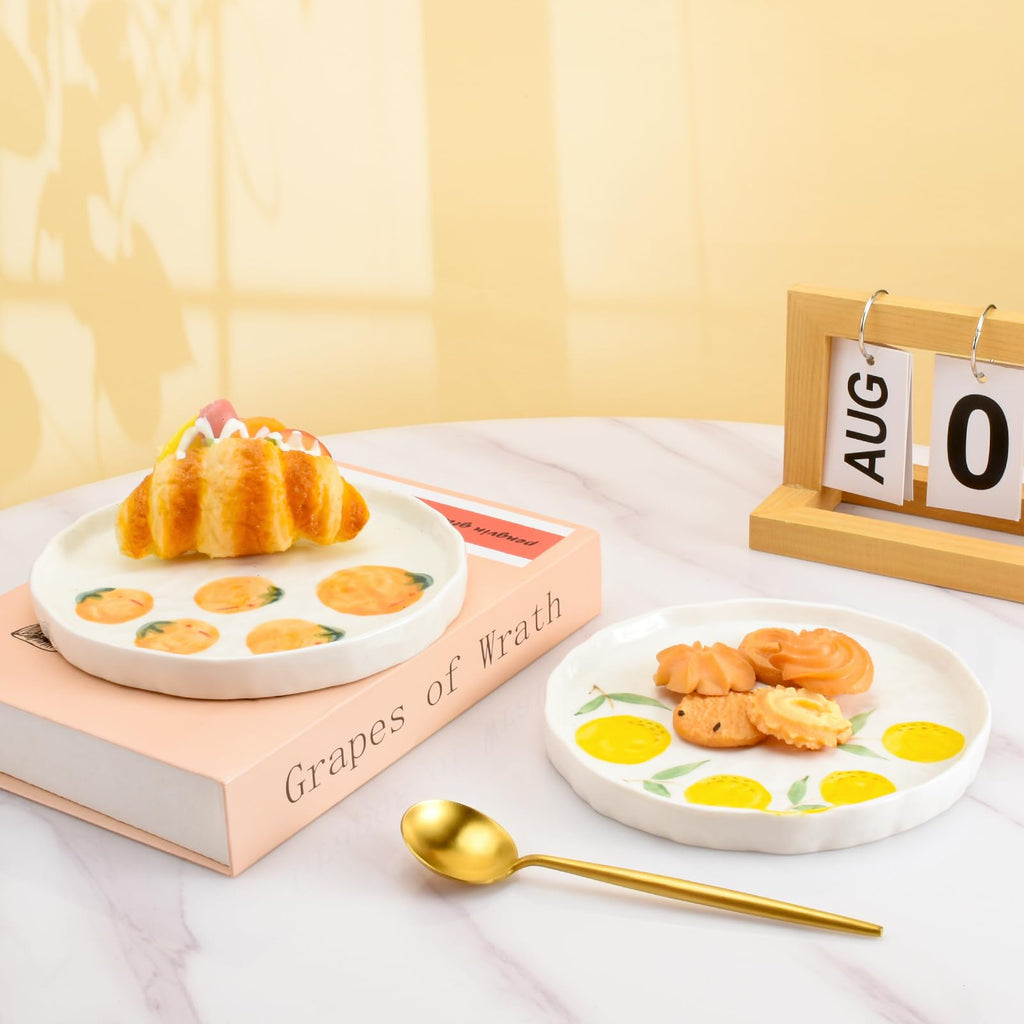 Ceramic Dinner Plate, Cute Creative Plates Design, Printed Dinnerware