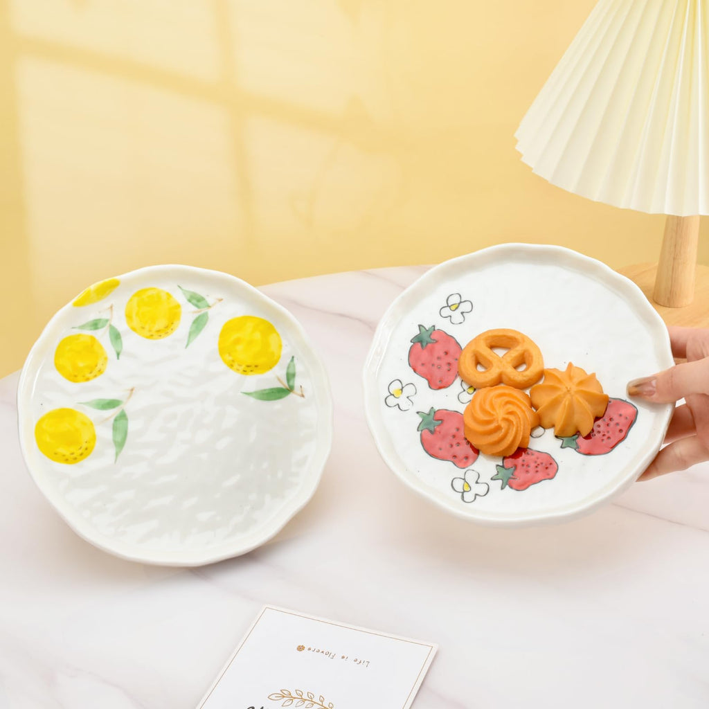 Ceramic Dinner Plate, Cute Creative Plates Design, Printed Dinnerware