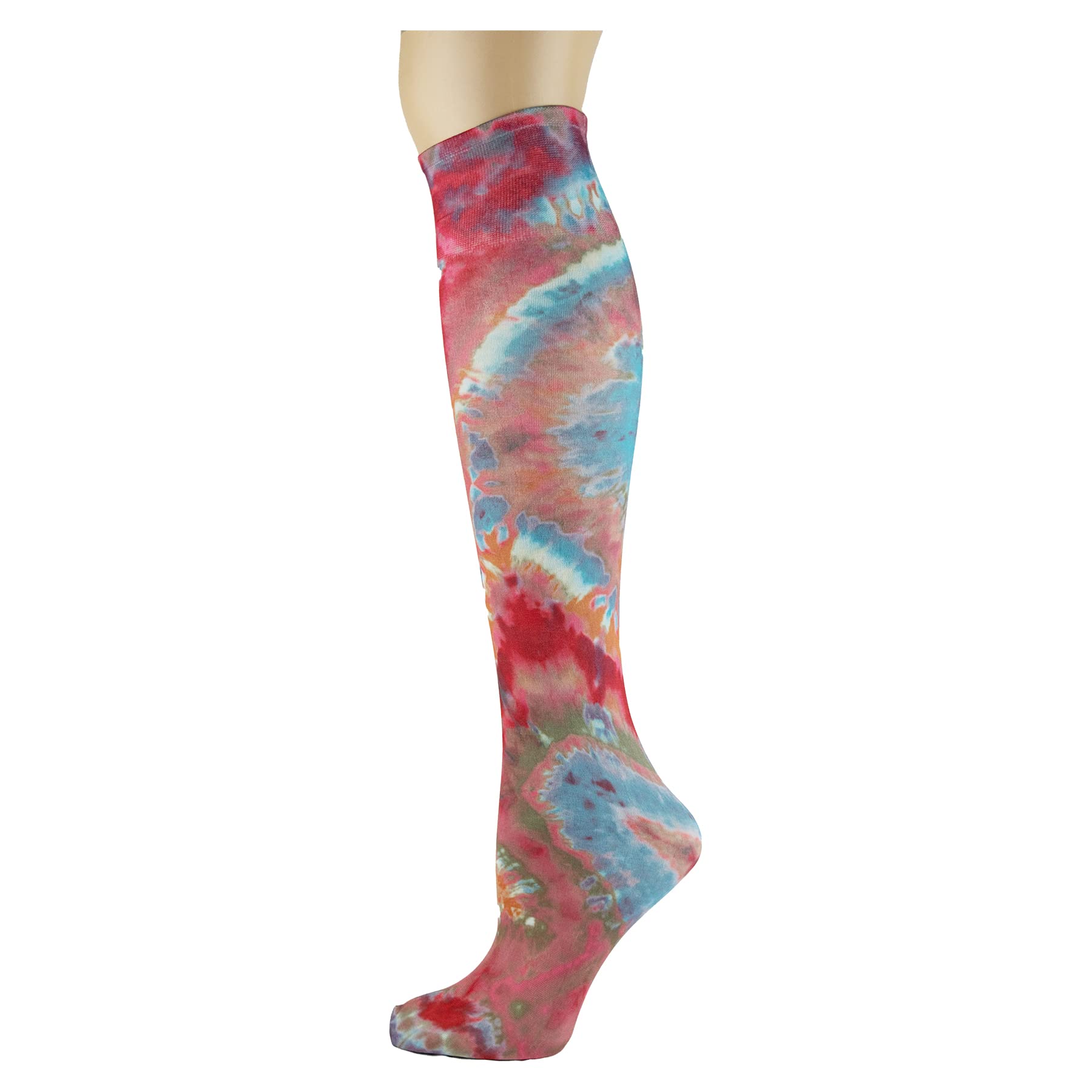 Women's 3 Pairs Knee High Trouser Socks, Classy and Colorful Printed Patterns, Silky Smooth Material