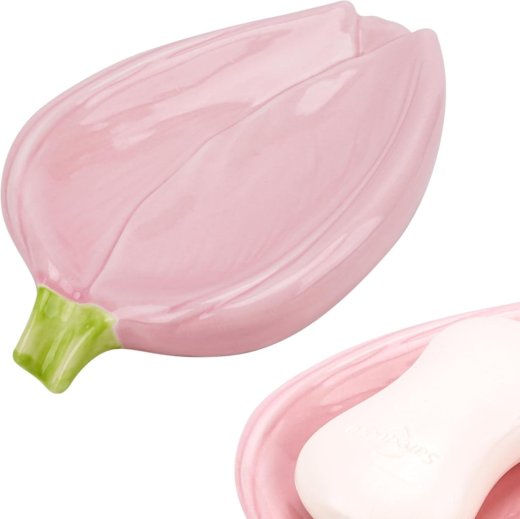 Ceramics Rose Soap Dish Holder