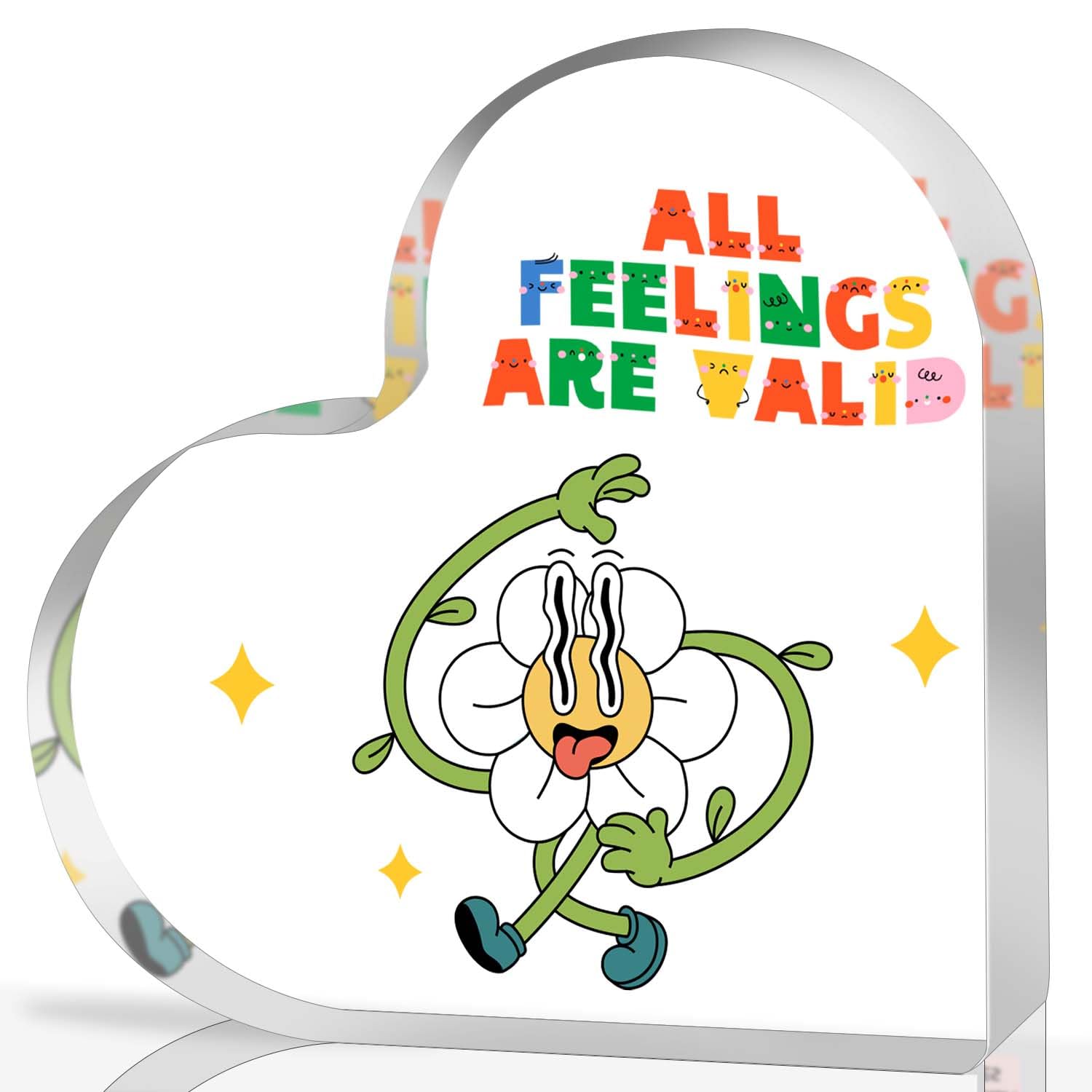 Note to Self Motivational Acrylic Heart Decor