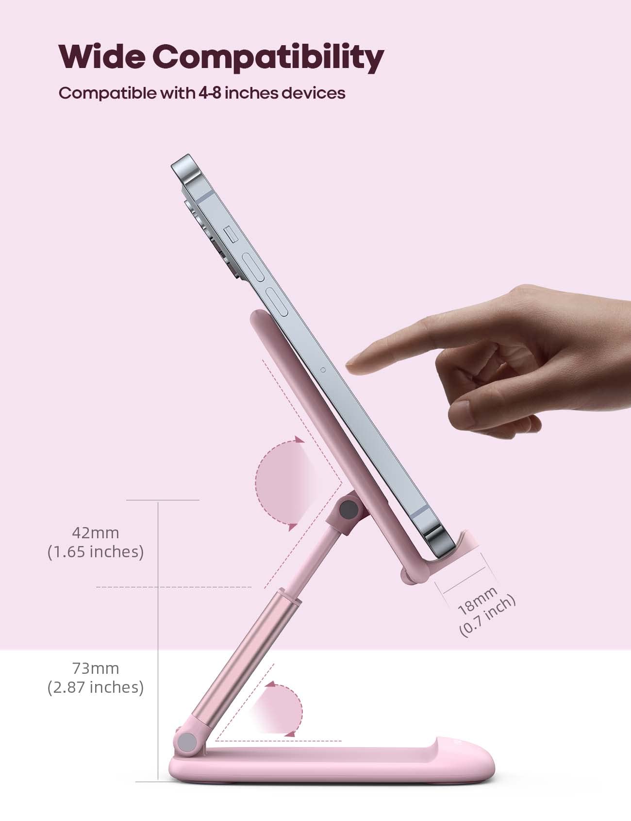 Phone Stand â€?Desktop Cell Phone Holder for Office Desk (4-8")