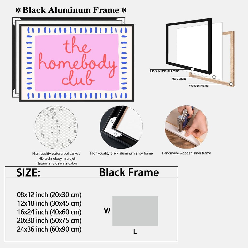 Wall Art Trendy Fun Quote Art Canvas Prints Aesthetic