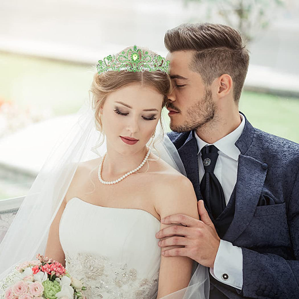 Princess Crystal Tiara Crown Headband Elegant Crown With Combs