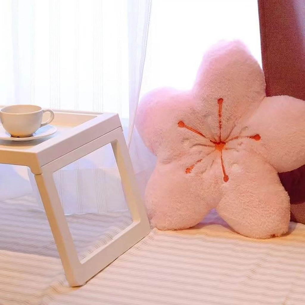 Cherry Blossom Plush Throw Pillow Living Room Sofa Pillow Flower Chair Cushion Throw Pillow 15.74 * 15.74