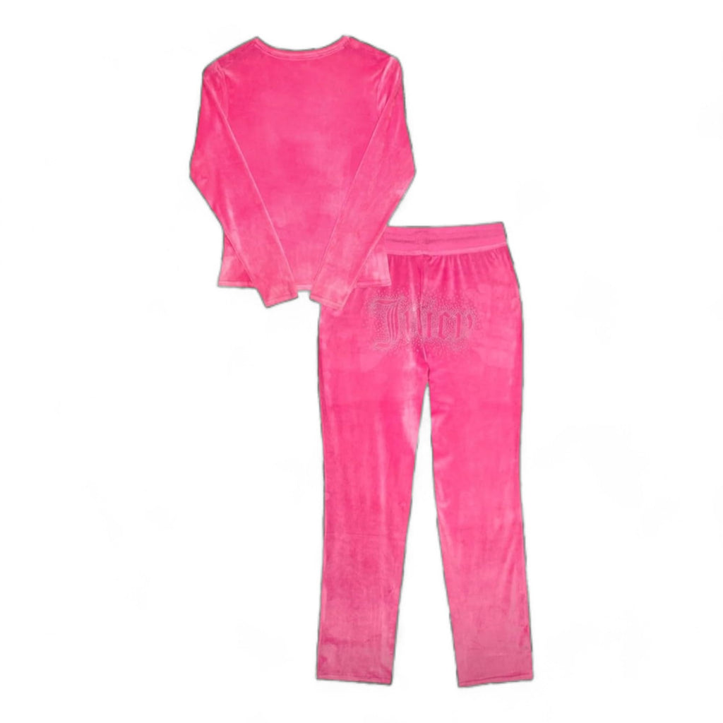 Juicy Couture Women's Velvet Fleece Pajama Set with Long Sleeve Top and Pants