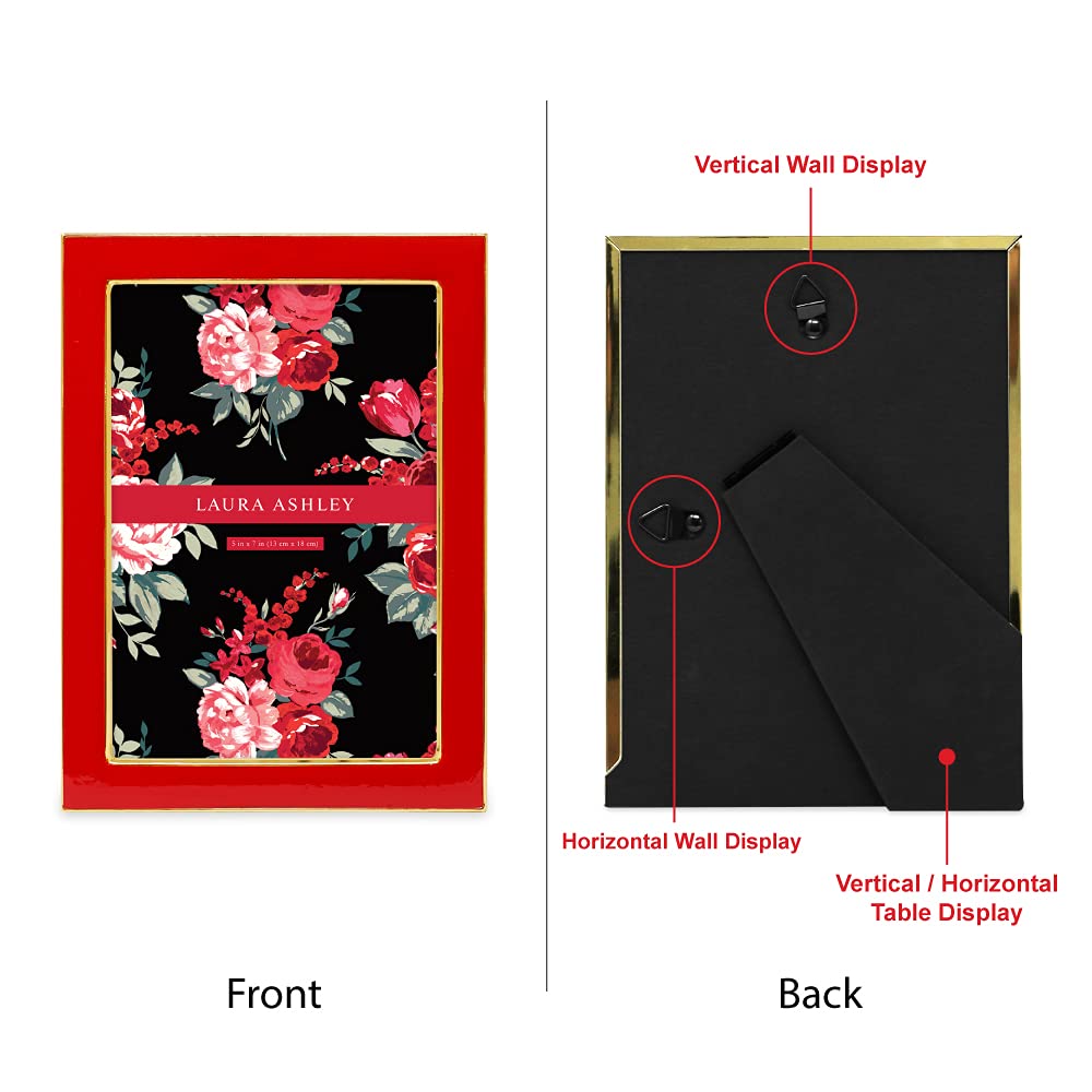 Enamel Picture Frame - Metal Edge with Easel, for Countertop, Counterspace, Tabletop Display, Bookshelf, Desk, Wall Décor, Photo Gallery