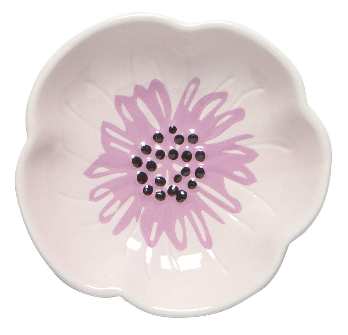 Flower Shaped Ceramic Pinch Bowl Set, Soy Sauce Dish, Set of 6