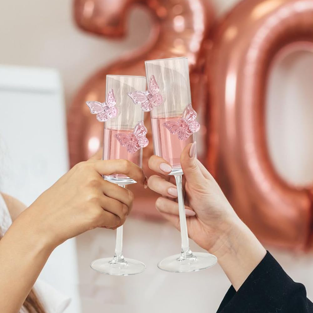 Coquette 3D Butterflies Butterfly Glassware