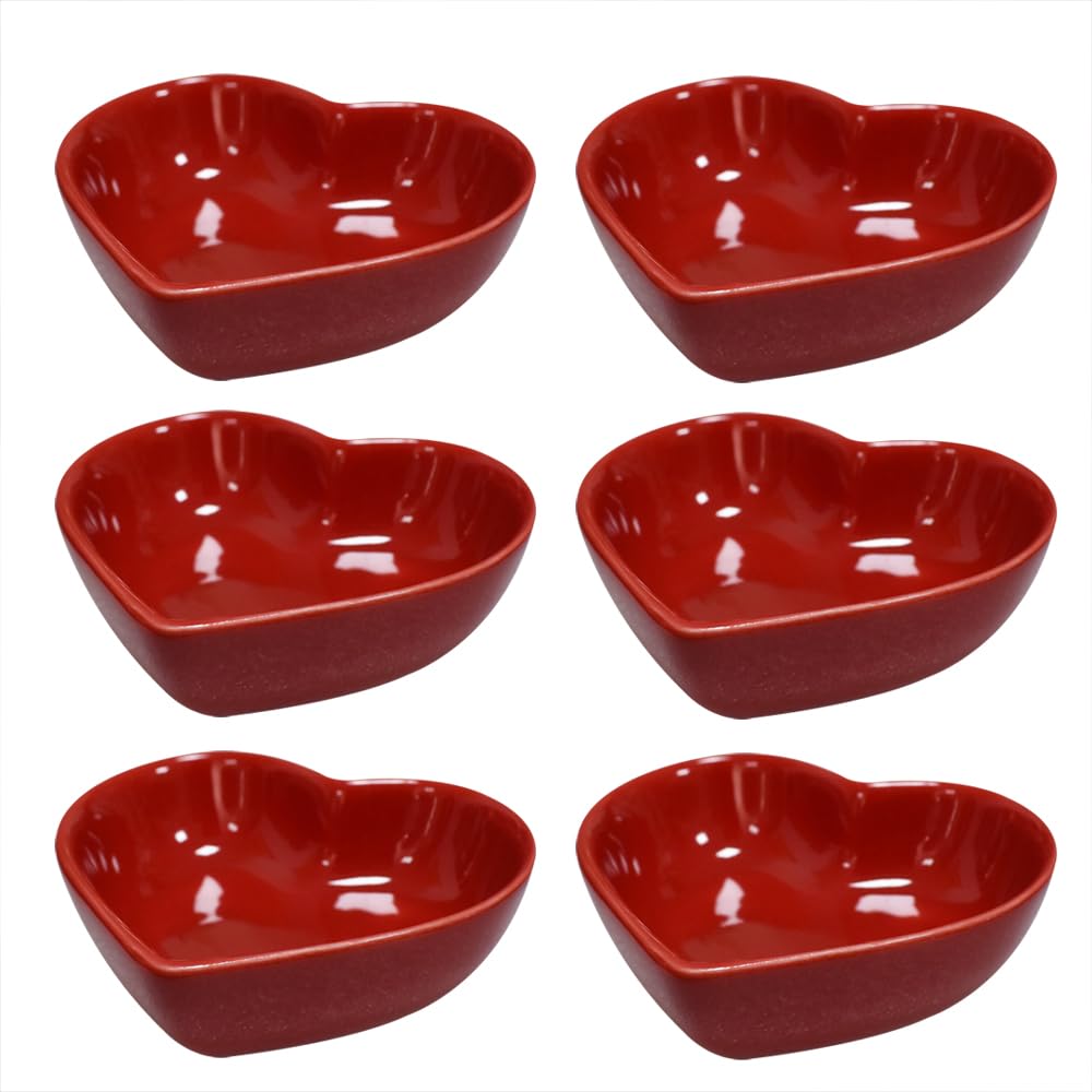 Colors Heart Shaped Porcelain Soy Sauce Dish Ceramic Dip Dipping Bowls