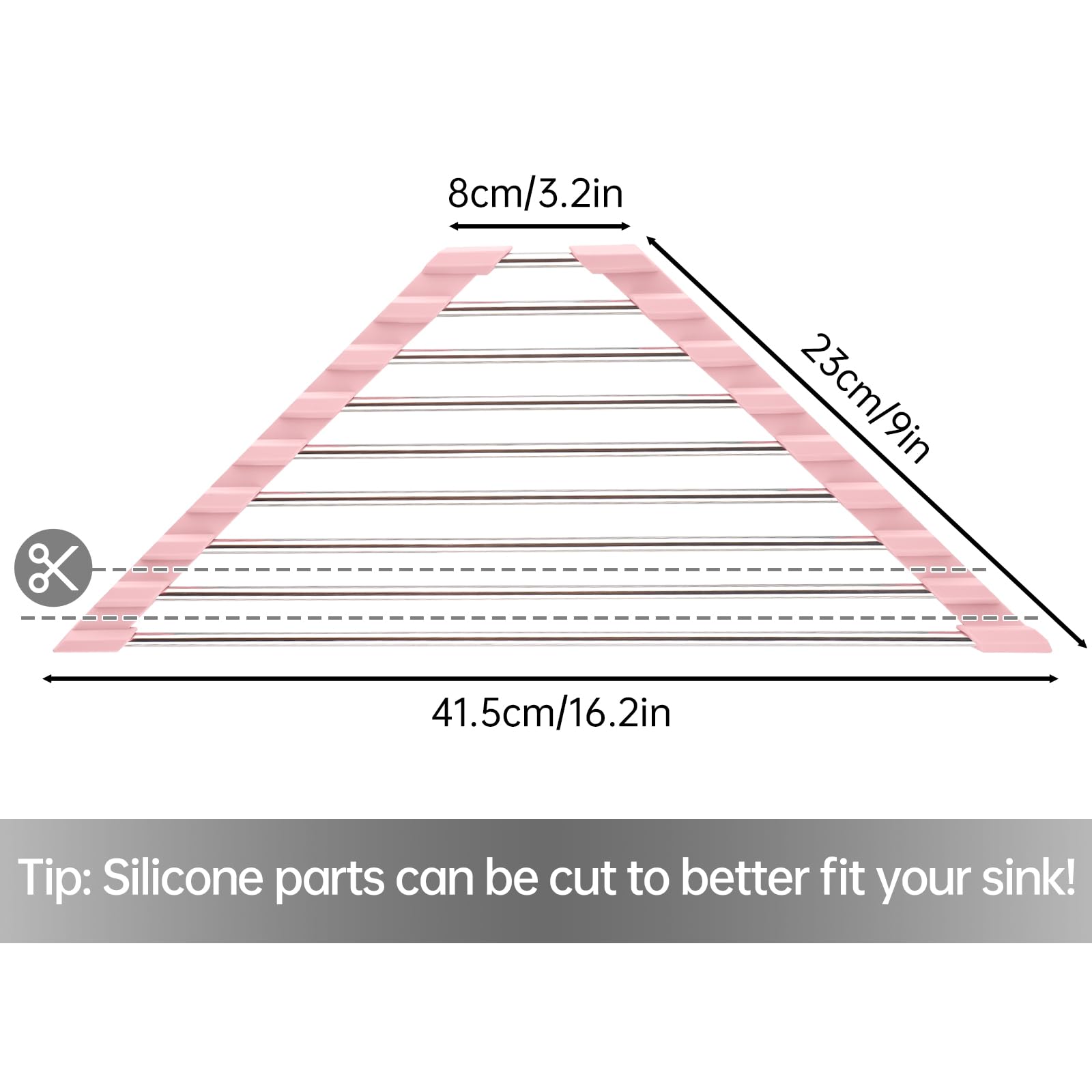 Triangle Foldable Dish Drying Rack, Small Roll-Up - Stainless Steel Over Sink Drainer for Kitchen Sink Corner, Rustproof