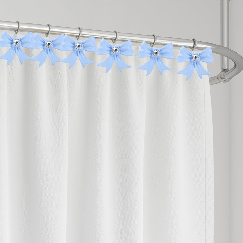 Cute Bow Knot Decorative Curtain Rings Resin Curtain Hanger Hooks