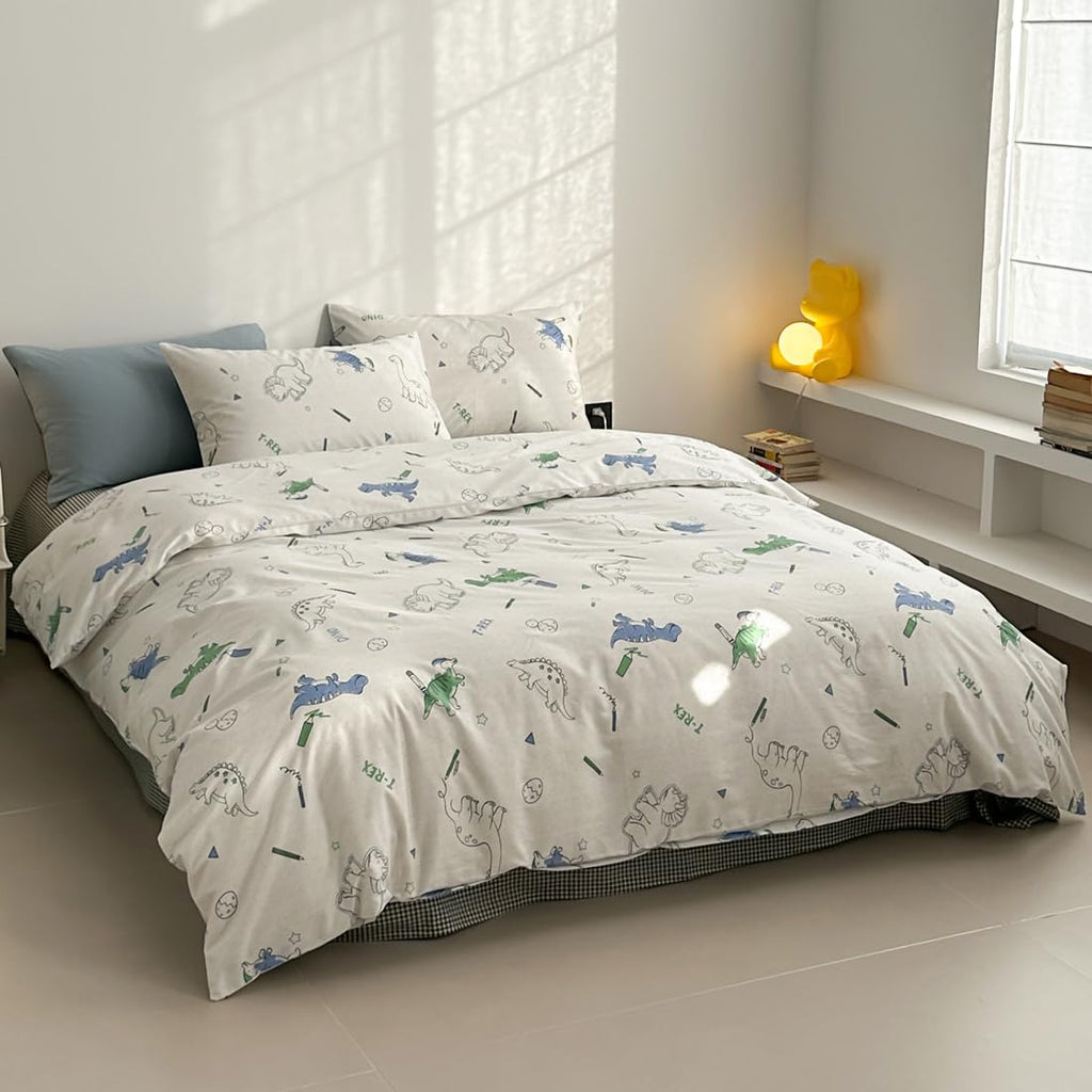 Cute Duvet Cover Sets 100% Cotton Bedding Comforter Cover Full 2 Pillowcases