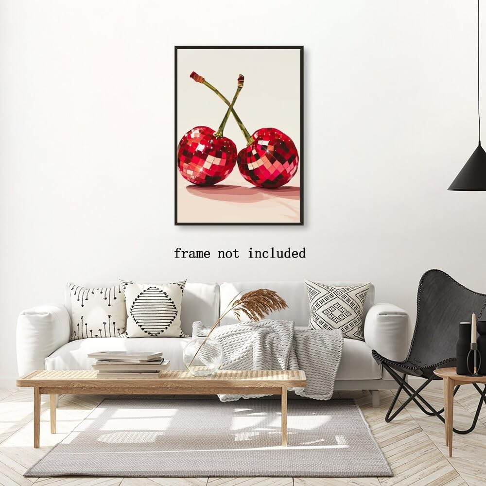 Disco Ball Fruits Canvas Print â€?Trendy Glam Wall Art