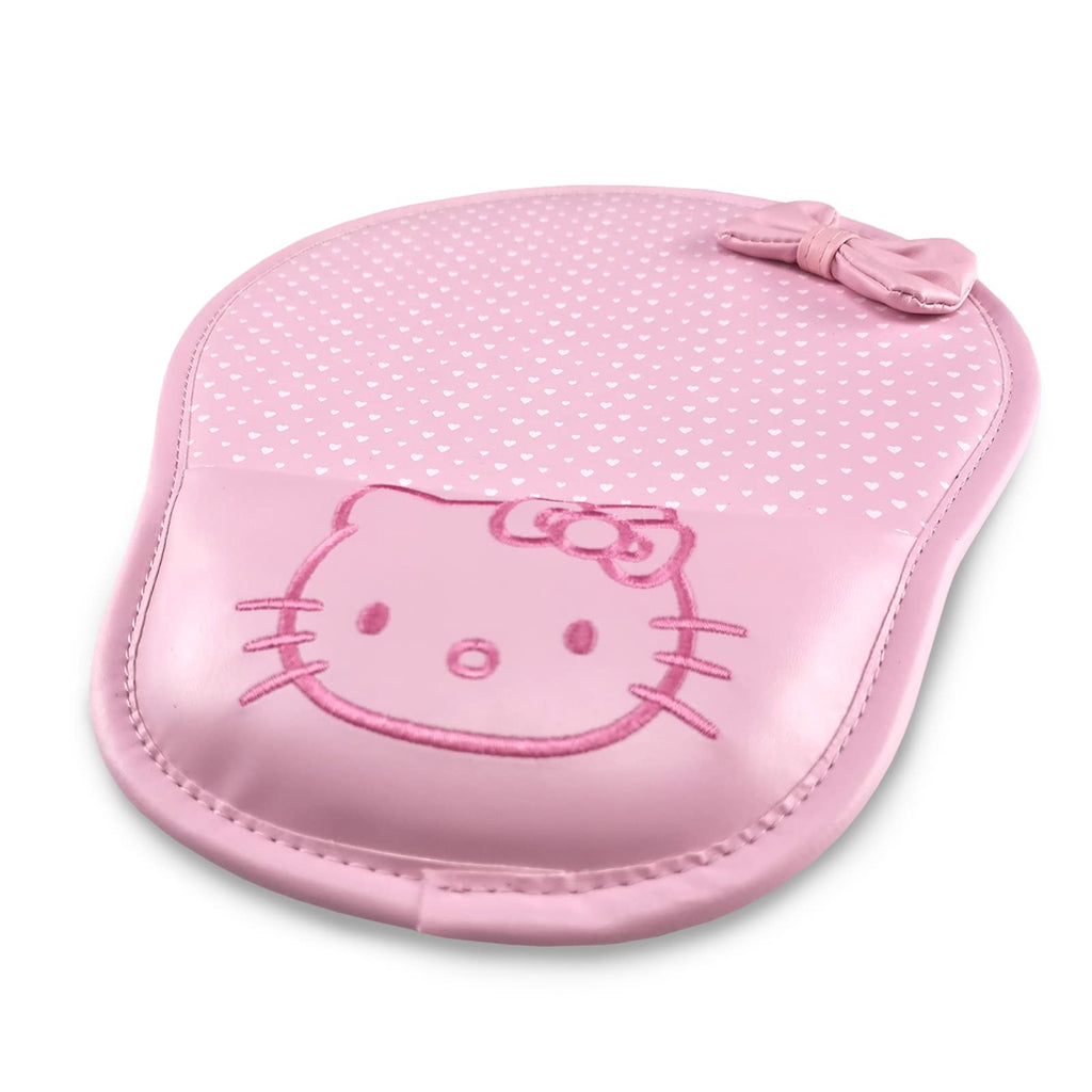 Hello Kitty Mouse Pad Wrist Protected Computer PU Leather Wrist Rest Mouse Pad Mat (Pink)