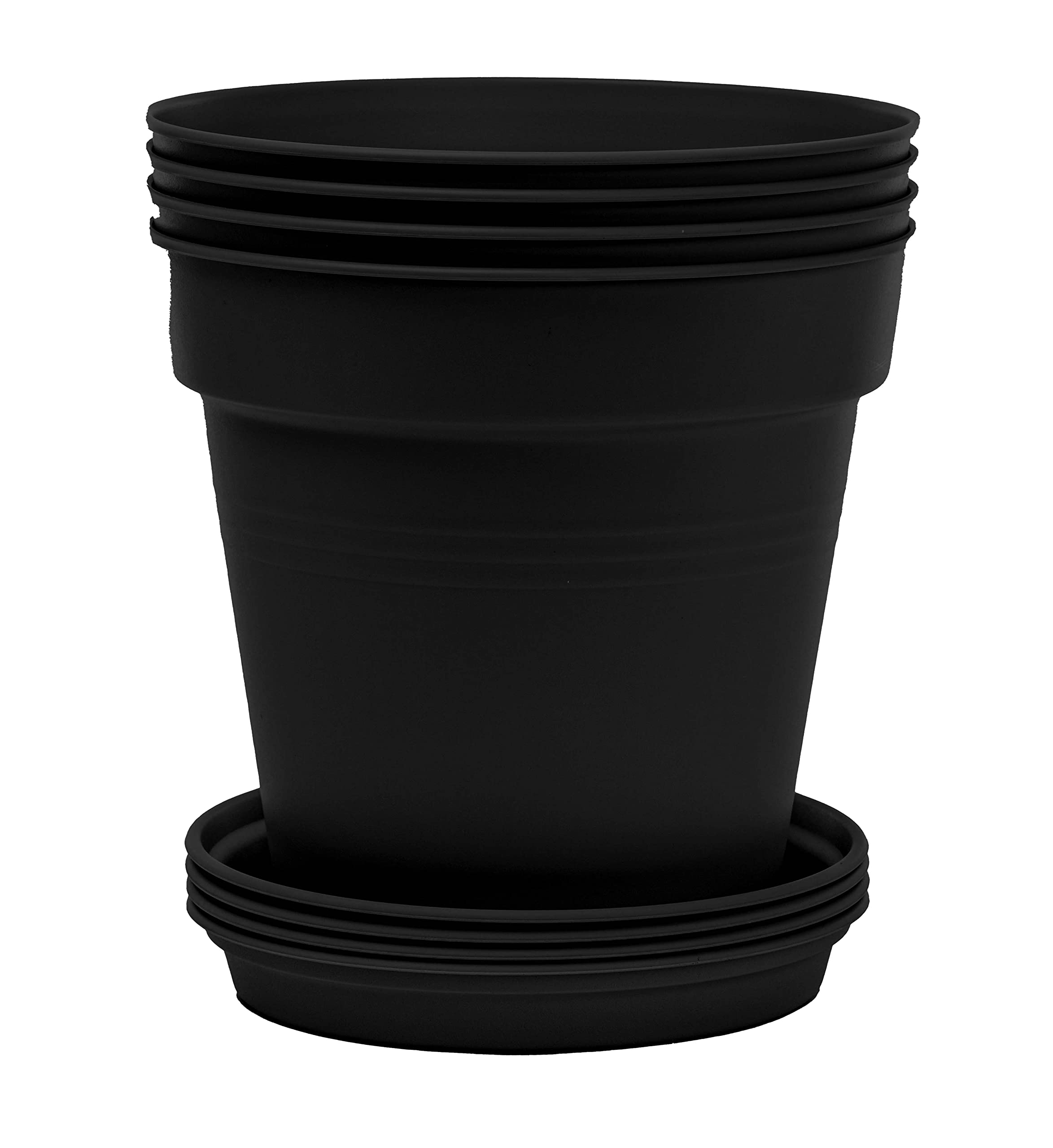 Home Garden Pots 4pk - Flowers, Herbs, Plants, Indoor, Outdoor, Colorful, 13cm Diameter (5in))