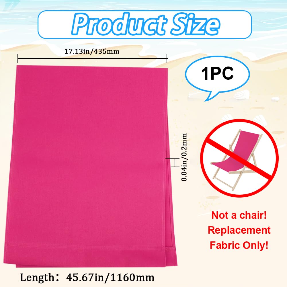 Cute 1pcs Beach Sling Chair Replacement Lawn Chair Webbing Chair Oxford Cloth 435 * 1165mm Outdoor Patio Foldable Chaise Lounge Chair Fabric