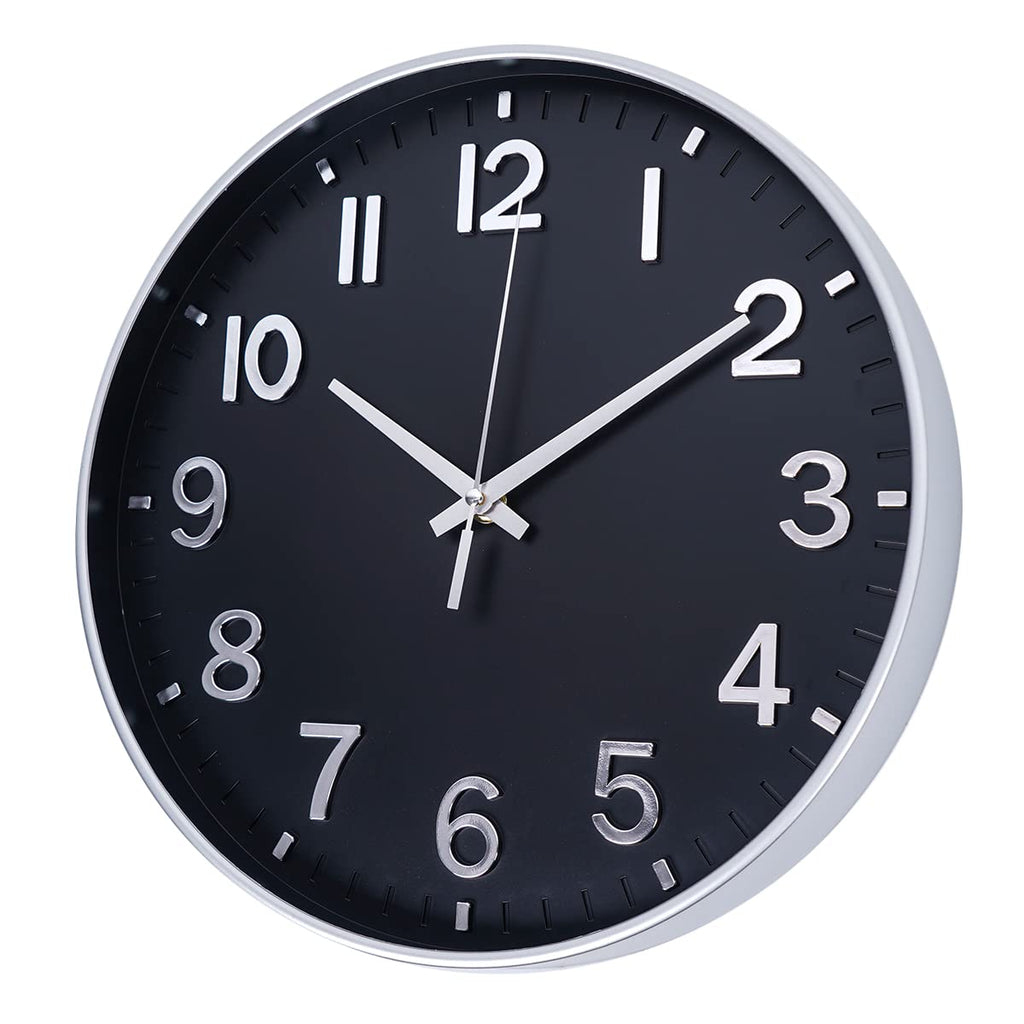 Wall Clocks Battery Operated - 12 inch Silent Non Ticking Modern