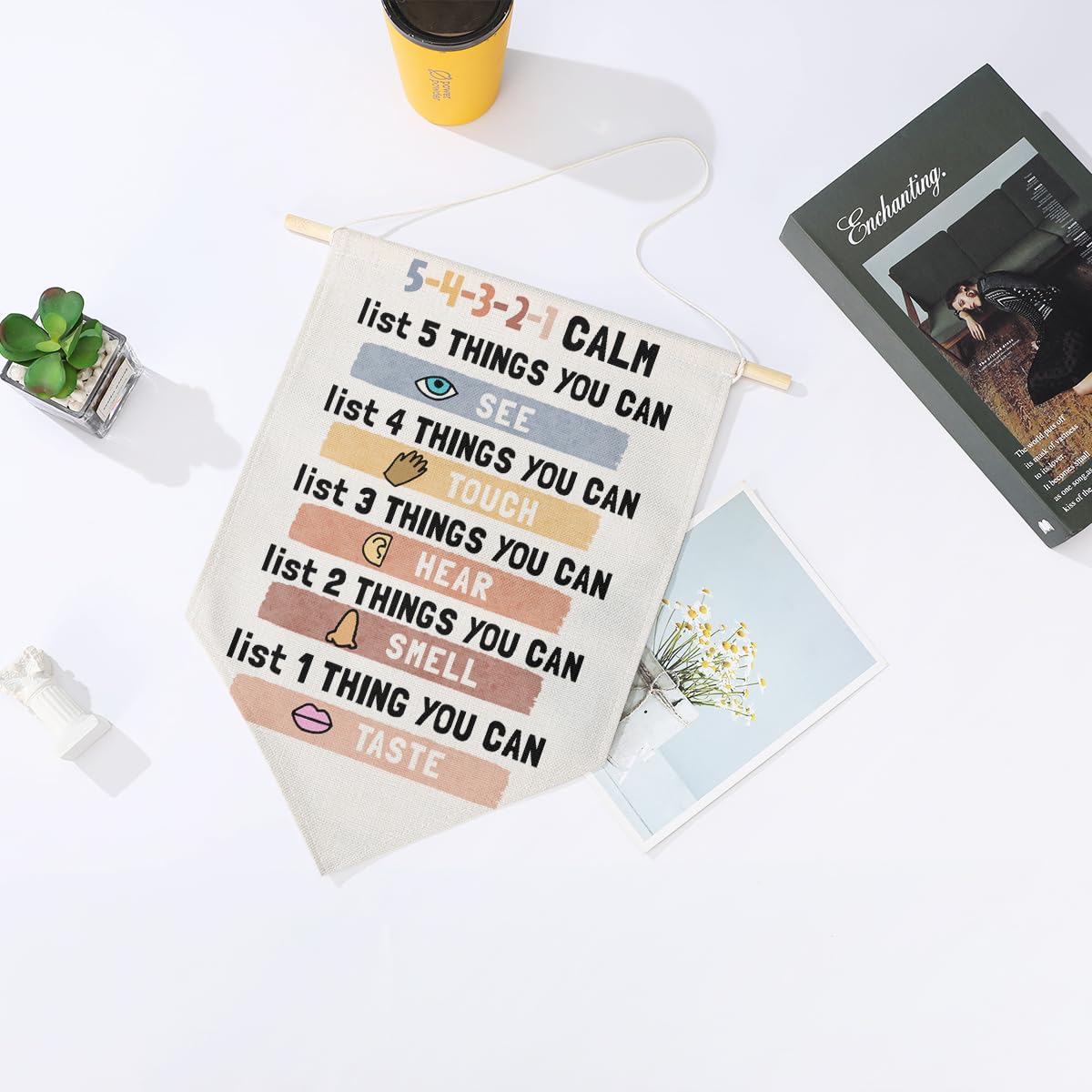 Preppy Positive Affirmations Wall Hanging Pennant Flag â€?Aesthetic Decor for Classroom, Bedroom, or Home