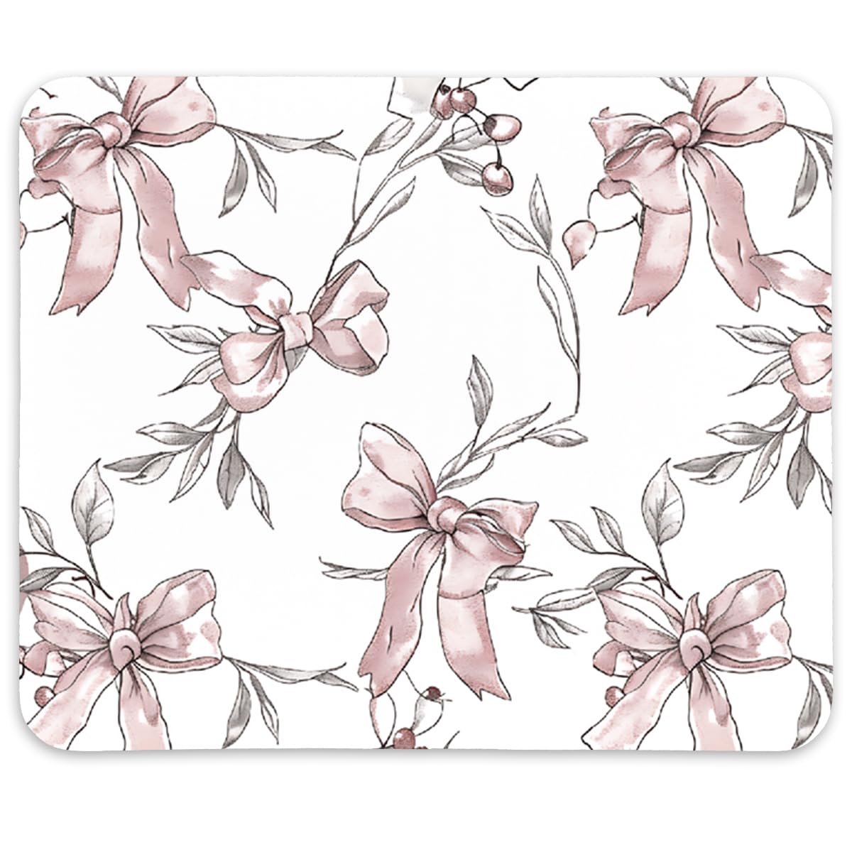Coquette Bow Mouse Pad, Trendy Mouse Pad, Preppy Cute Mouse Pad for Desk Home Office & Gaming, 9.5x7.9 inches