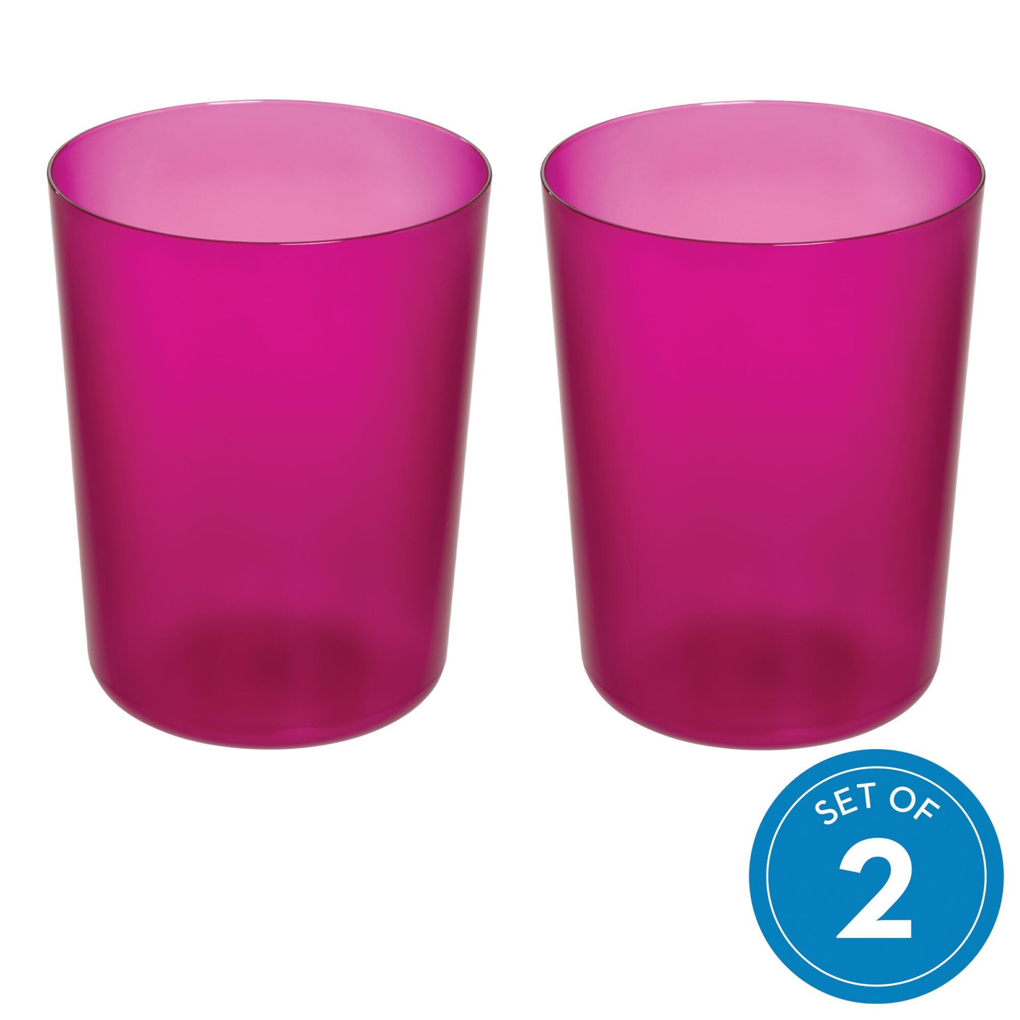 Round Plastic Trash Can 7.64" x 10"