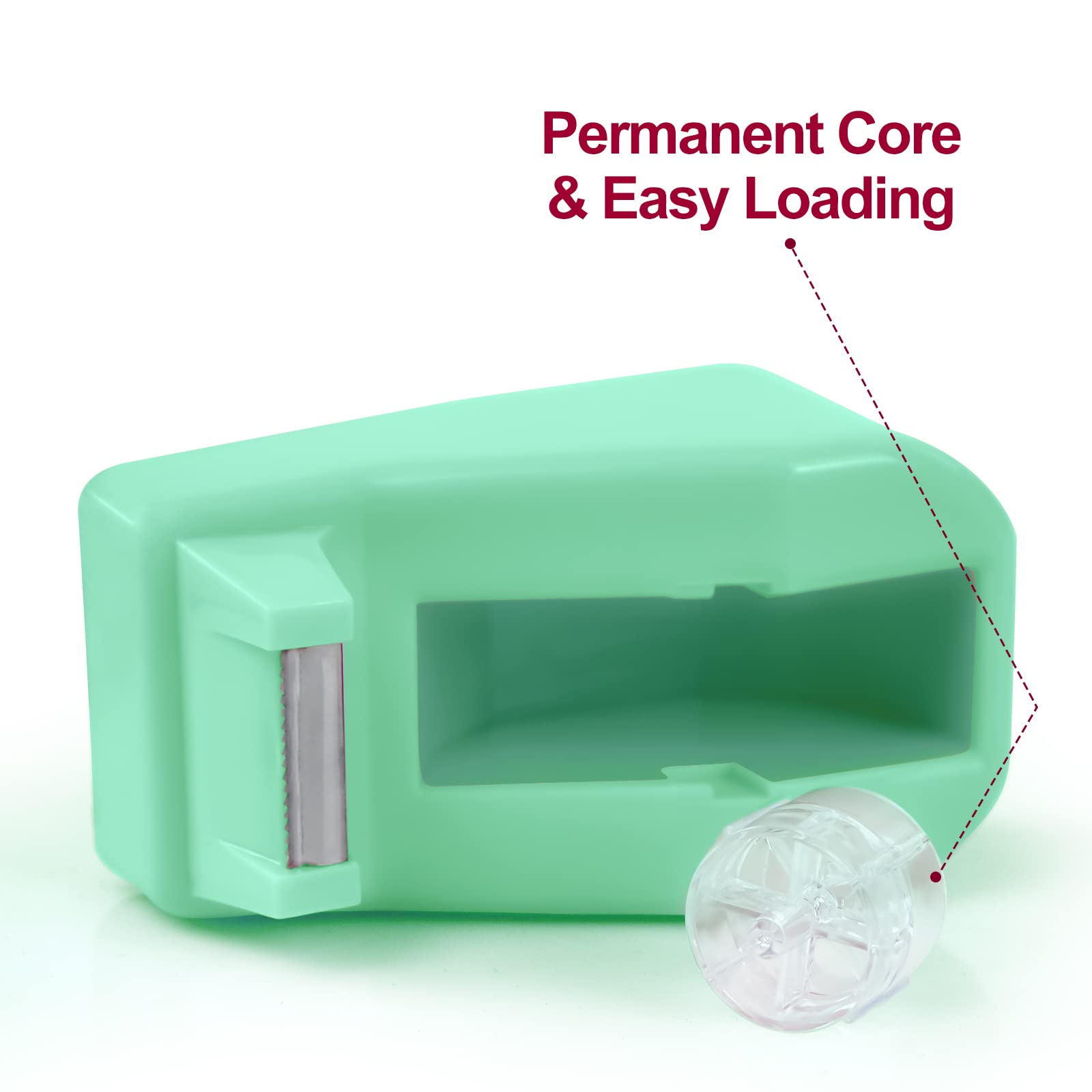 Desktop Tape Dispenser Adhesive Roll Holder with Weighted Nonskid Base, 1Pcs (Tape not Included)