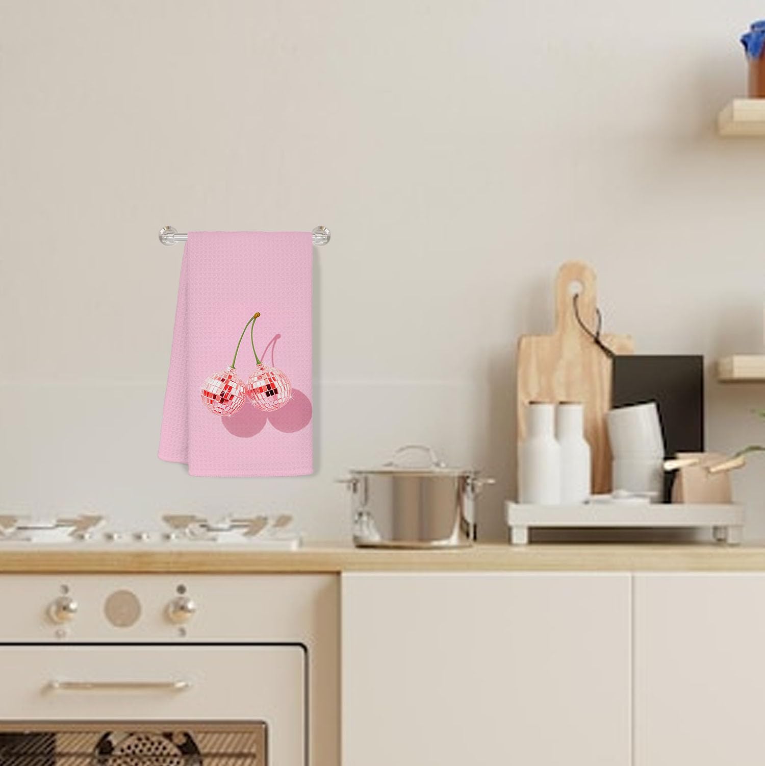 Retro Bathroom Kitchen Decor, Preppy Hand Dish Tea Towels 16×24 Inch