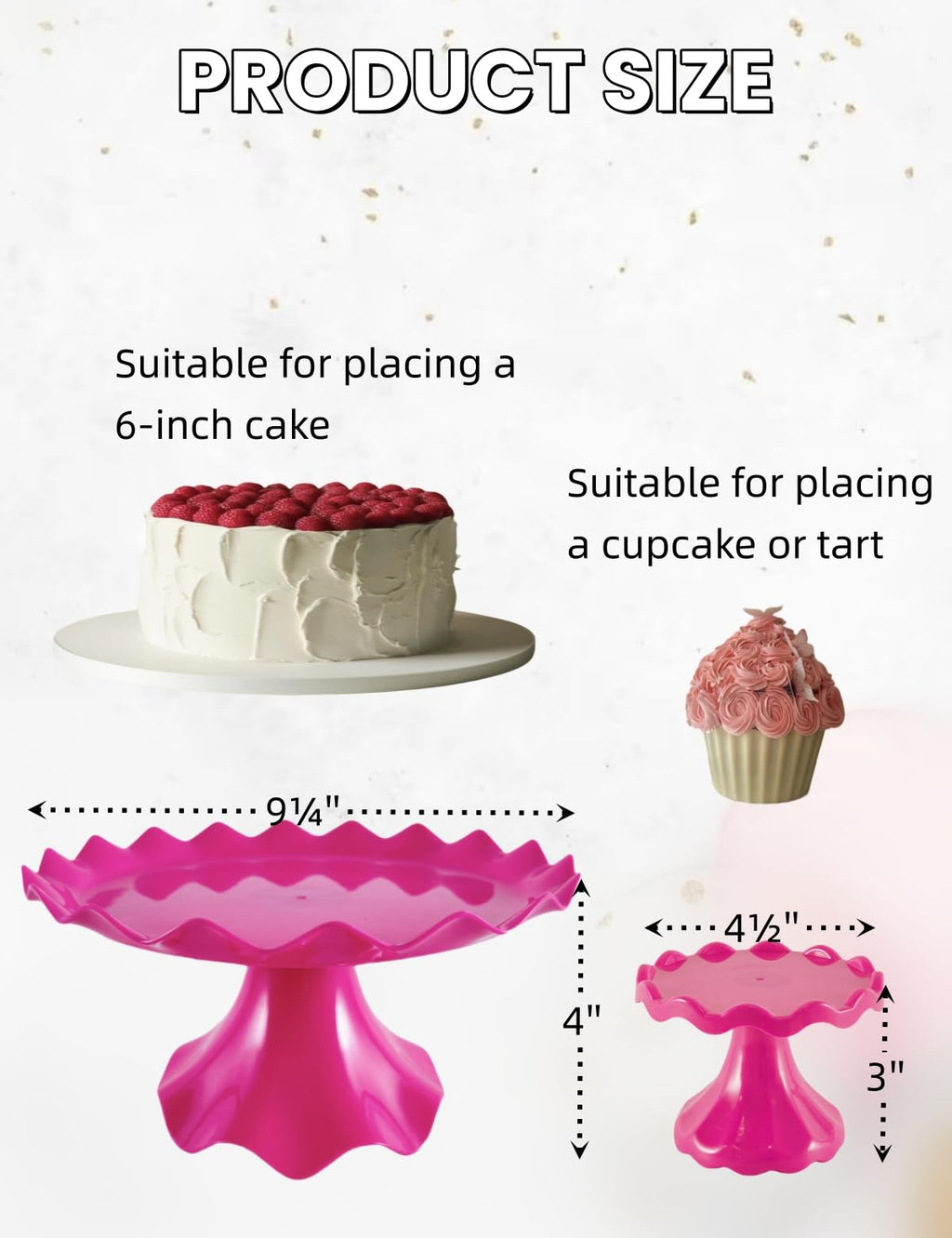 Cake Stand Set, Laced Cake Stand, Mini Cupdake Holder 3 Pcs