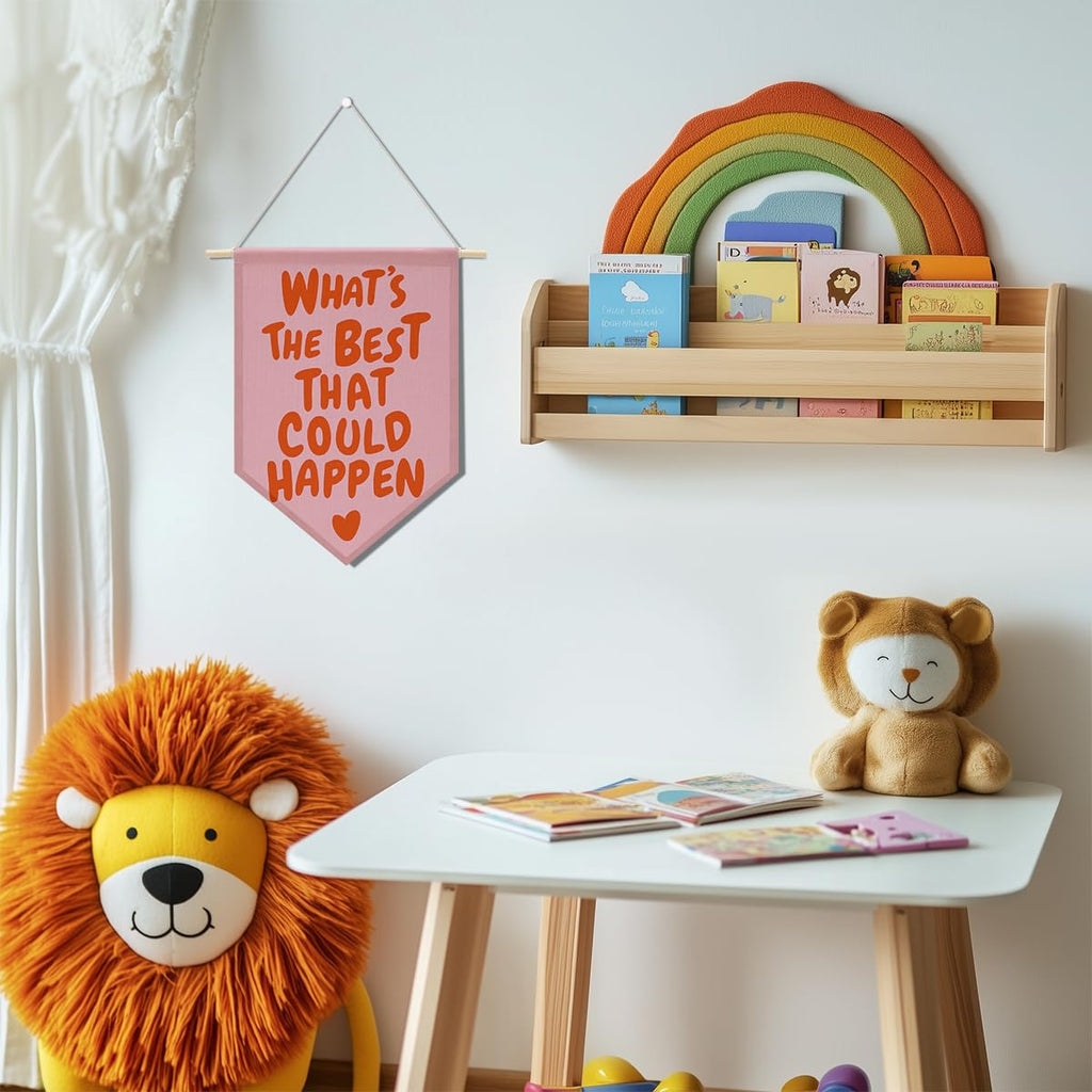 Preppy Positive Affirmations Wall Hanging Pennant Flag â€?Aesthetic Decor for Classroom, Bedroom, or Home